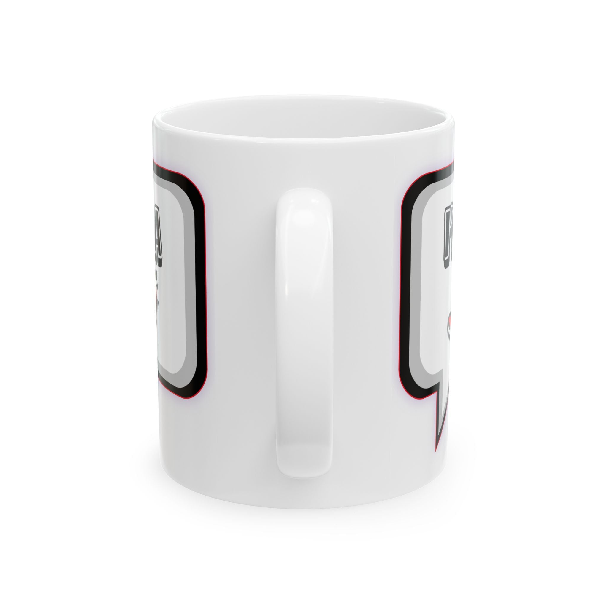 Black "I'm A Pepper" Retro Speech Bubble Ceramic Mug (11oz)