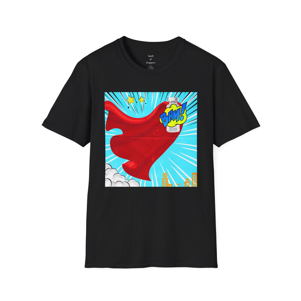 Superhero Peptide T-Shirt — "BAM!" Pop Art Design