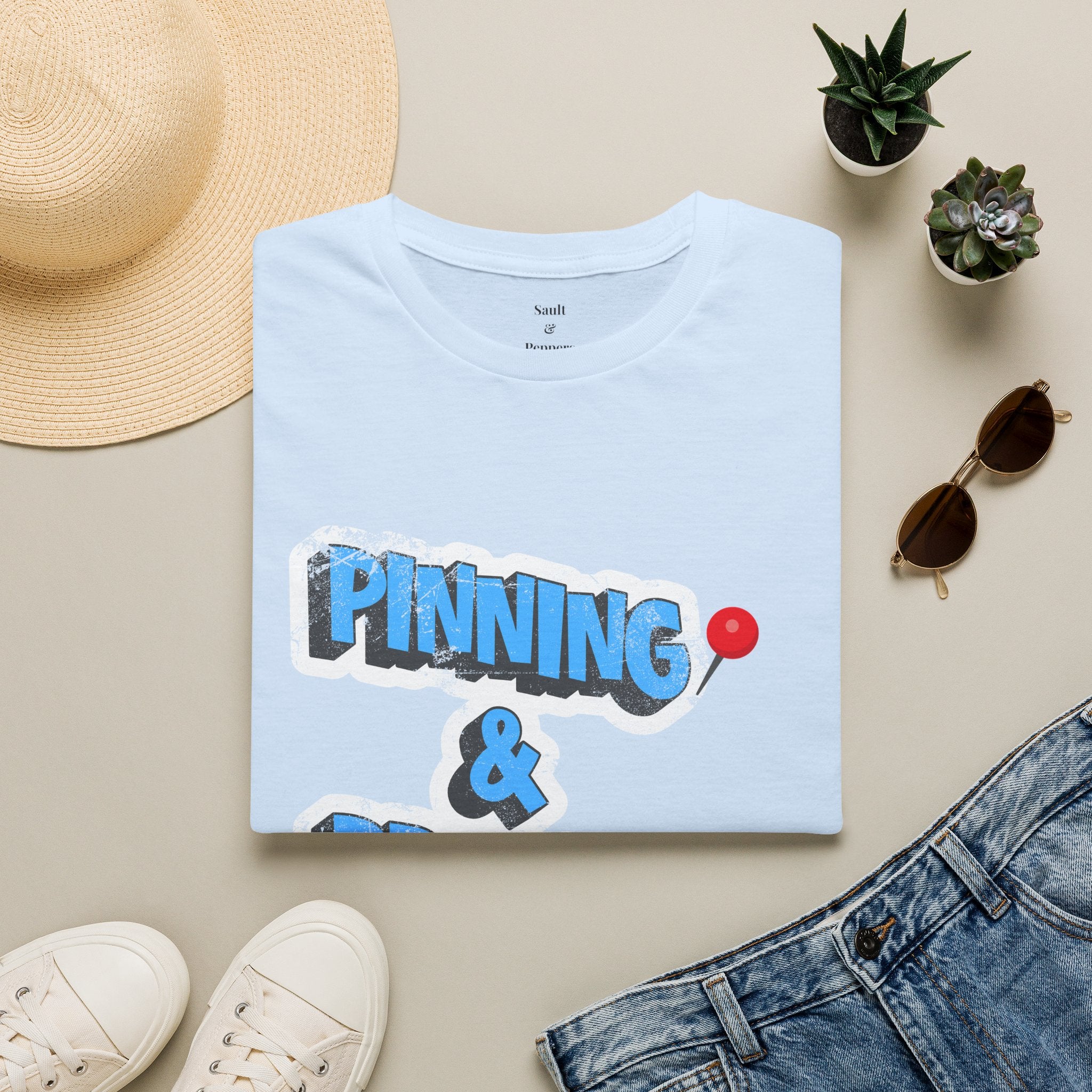 Pinning & Praying T-shirt Blue/Yellow