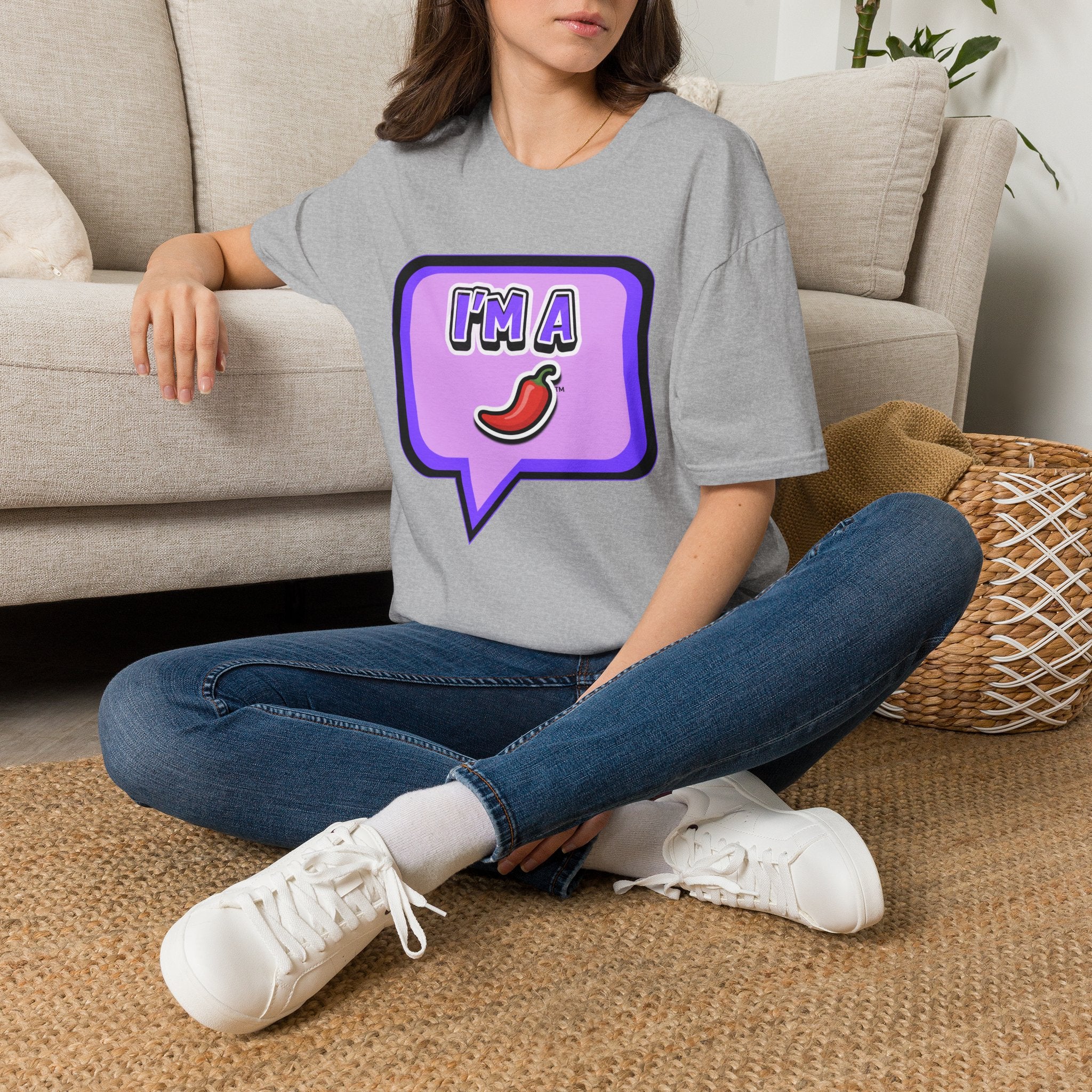 Purple "I’m A Pepper" Bubble Chat T-Shirt