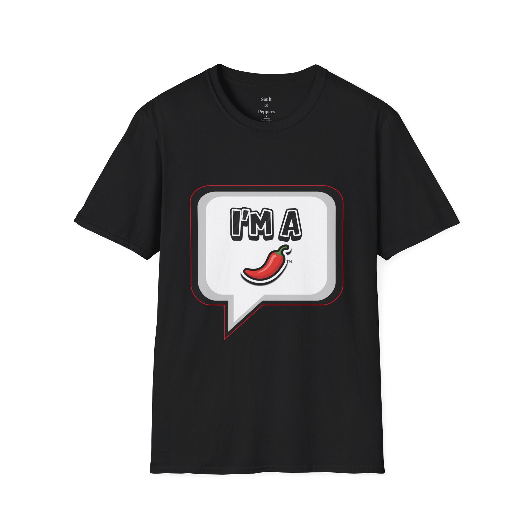 Black Chat Bubble "I'm A Pepper" T-Shirt