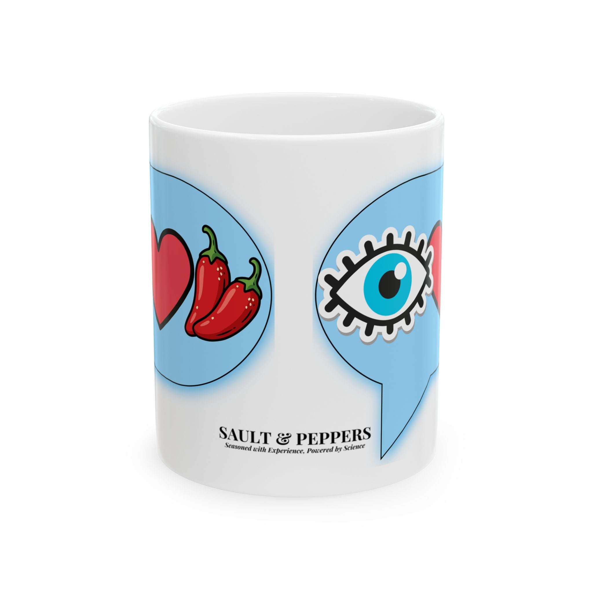 Blue Eye Love Peppers Mug (11oz)