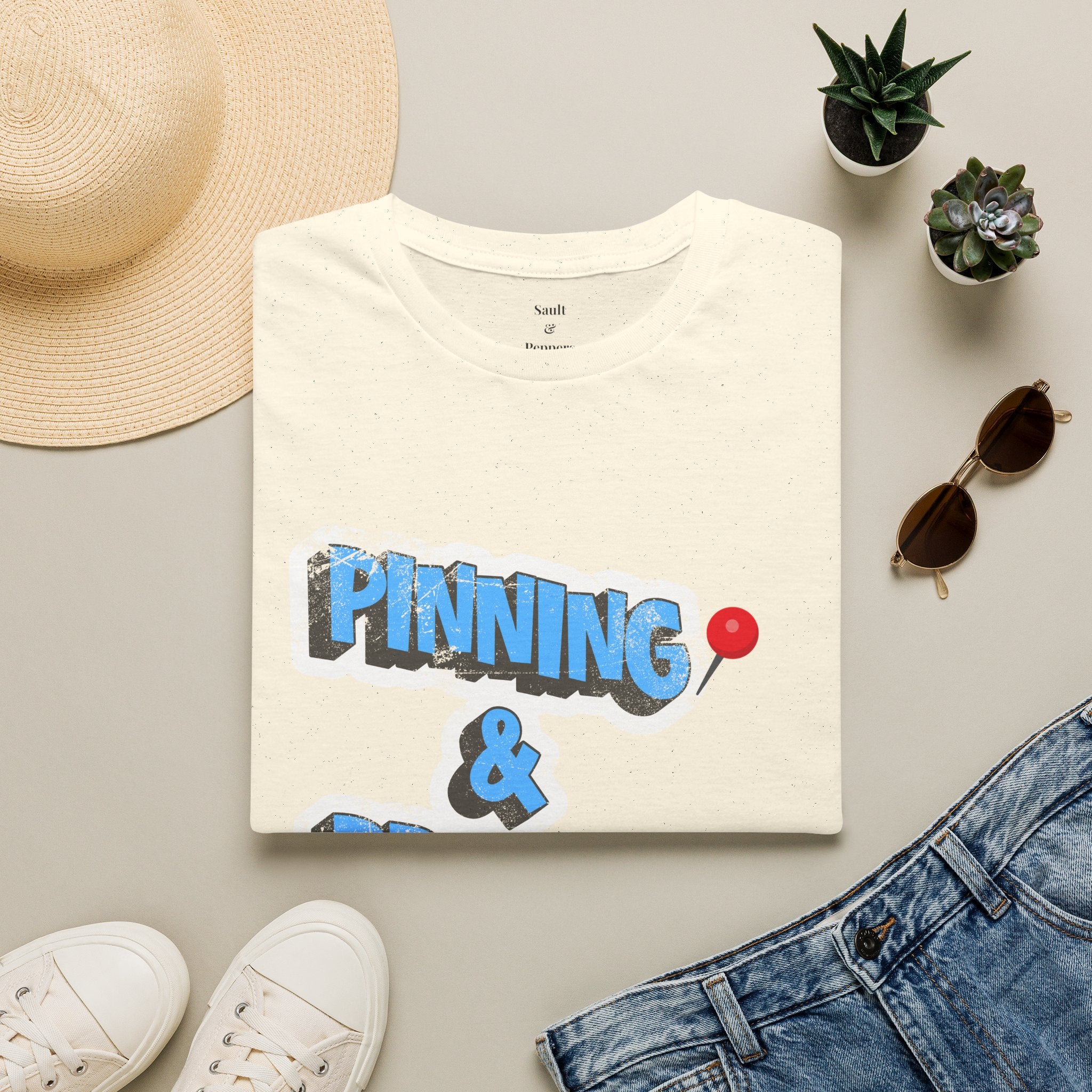Pinning & Praying T-shirt Blue/Yellow