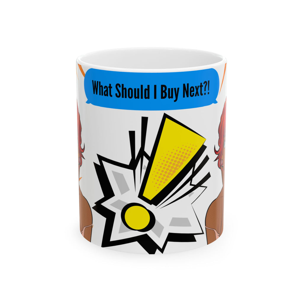 "What Should I Buy Next?!" Black Girl Pop Art Mug