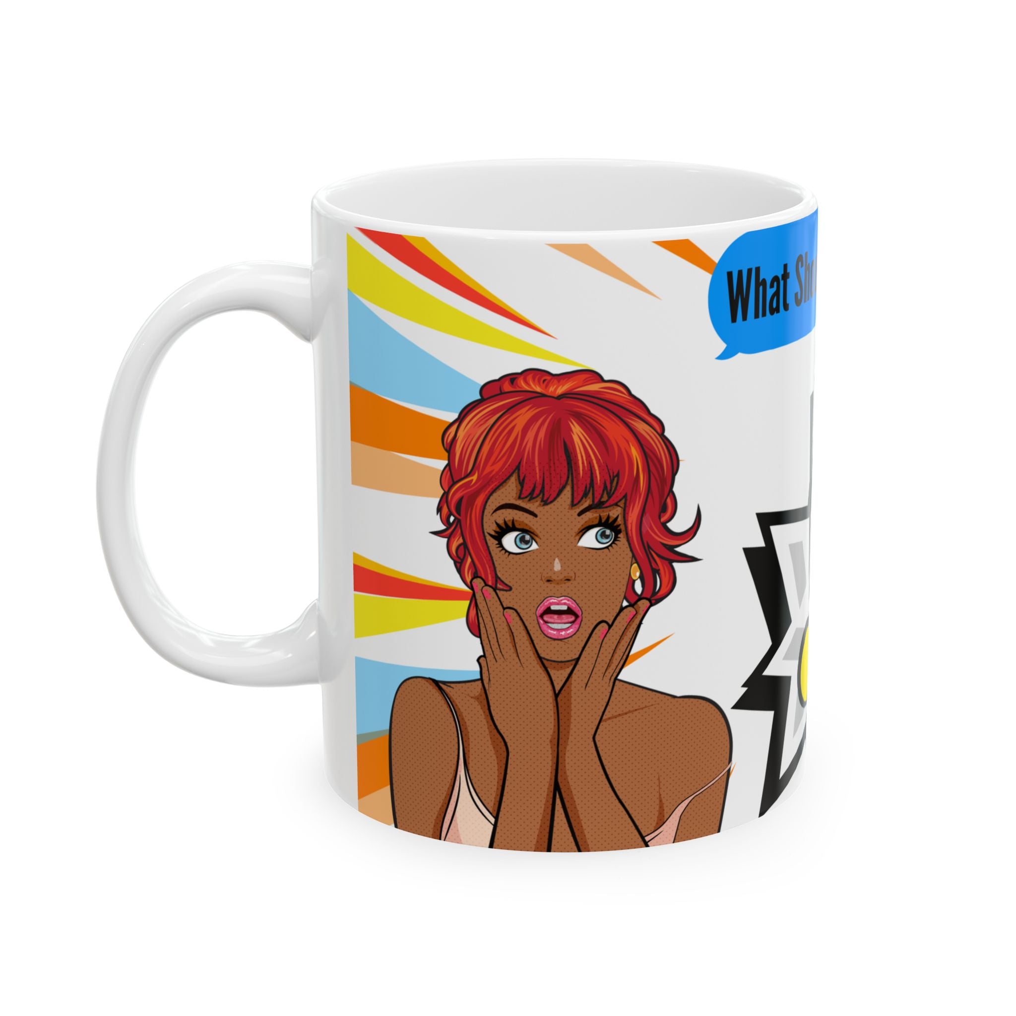 "What Should I Buy Next?!" Black Girl Pop Art Mug
