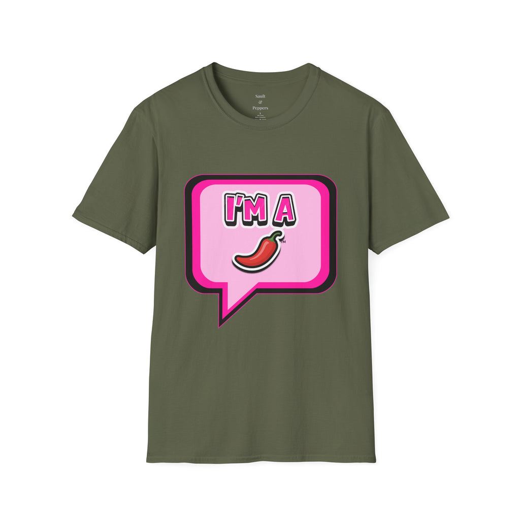 Pink "I’m A Pepper"  Bubble Chat T-Shirt