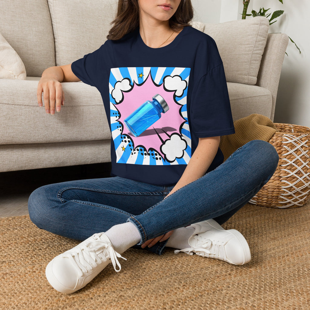 Blue Vial Pop Art T-Shirt — Retro Comic