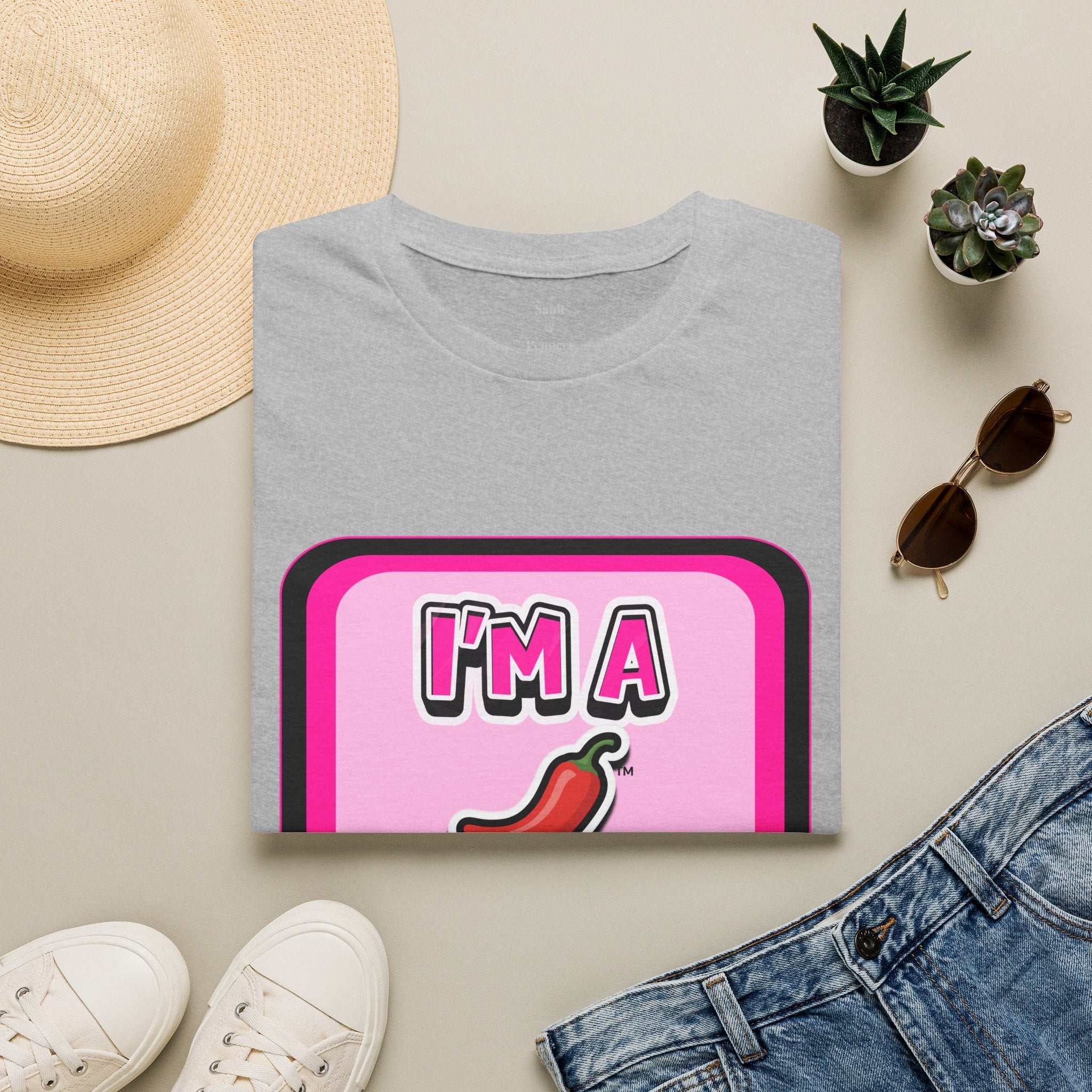 Pink "I’m A Pepper"  Bubble Chat T-Shirt
