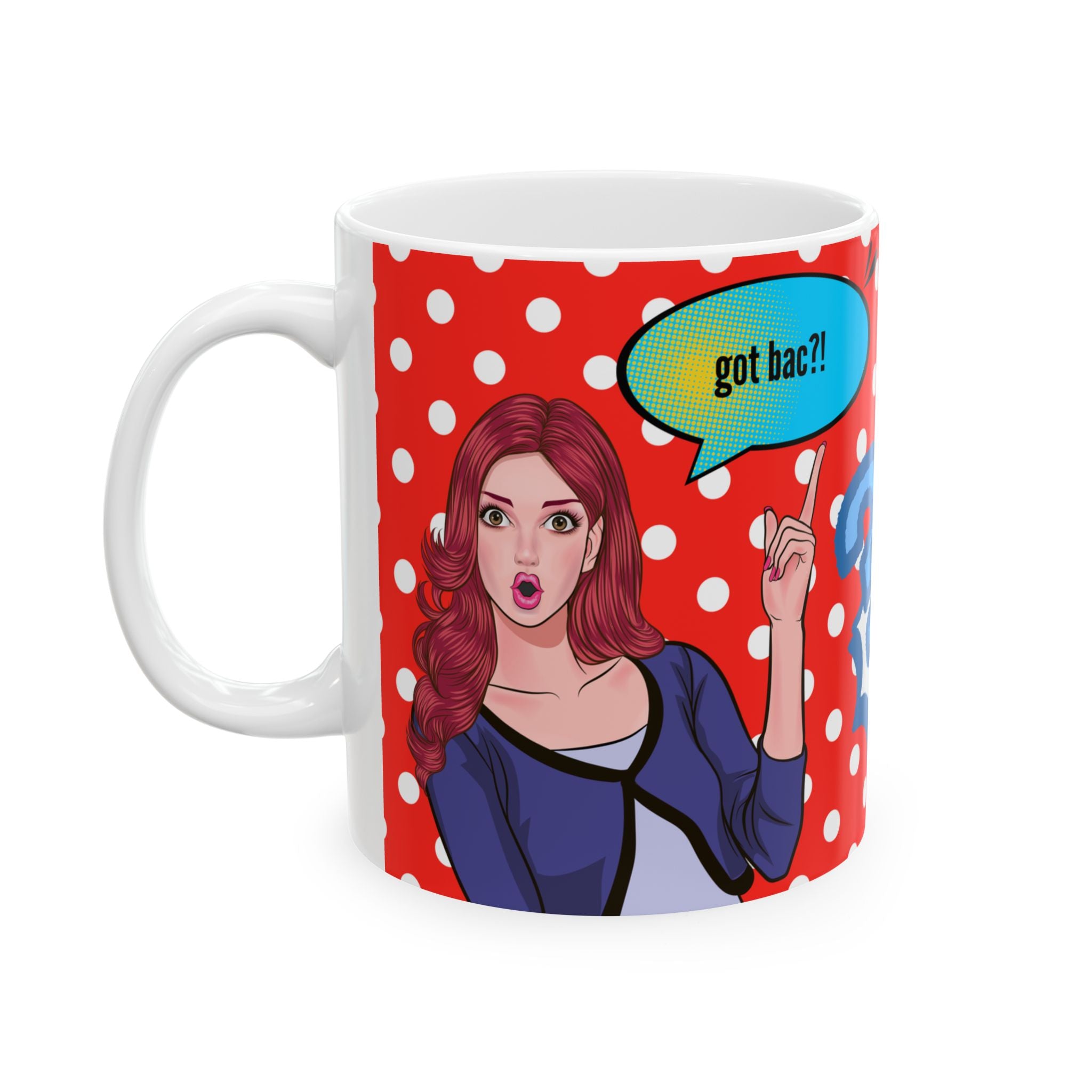 "got bac?" Pop Art Polka Dot Mug (11oz, 15oz)