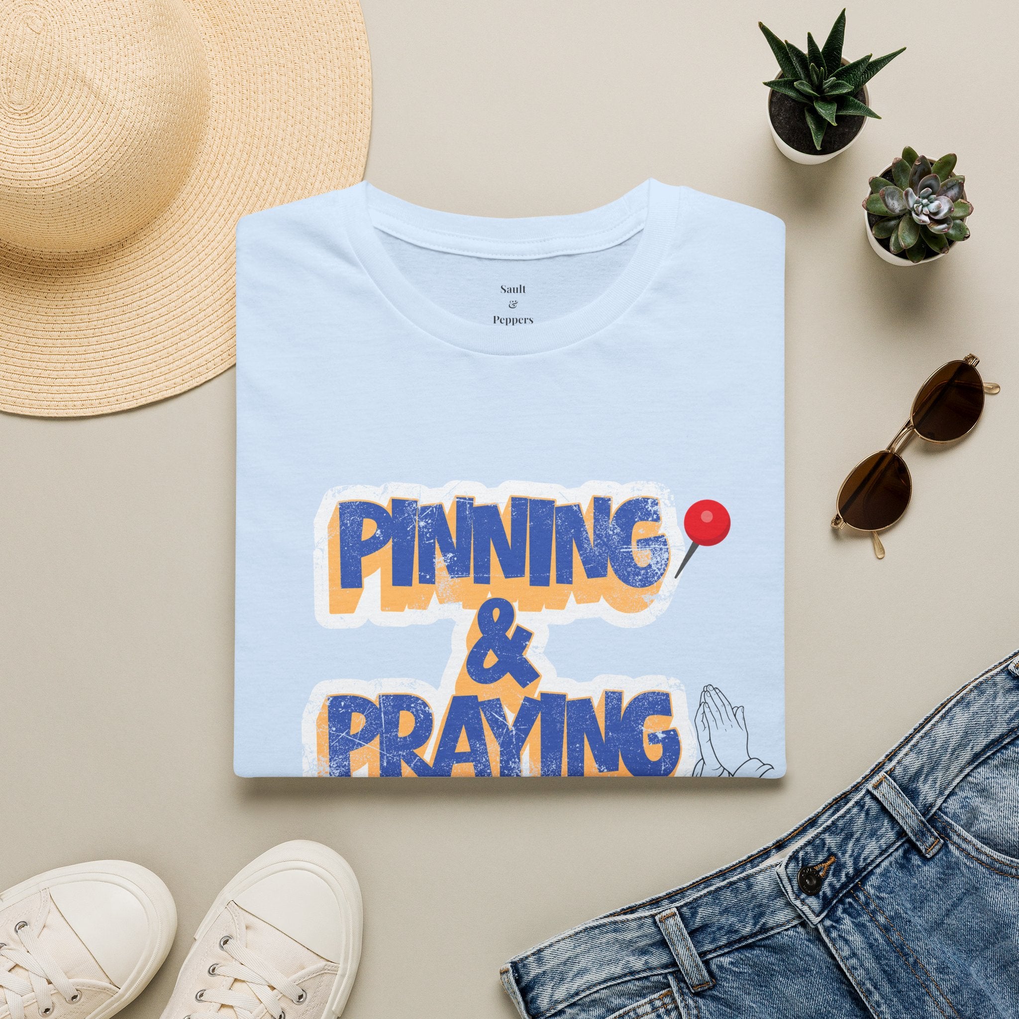 Pinning & Praying Blue/Yellow T-Shirt