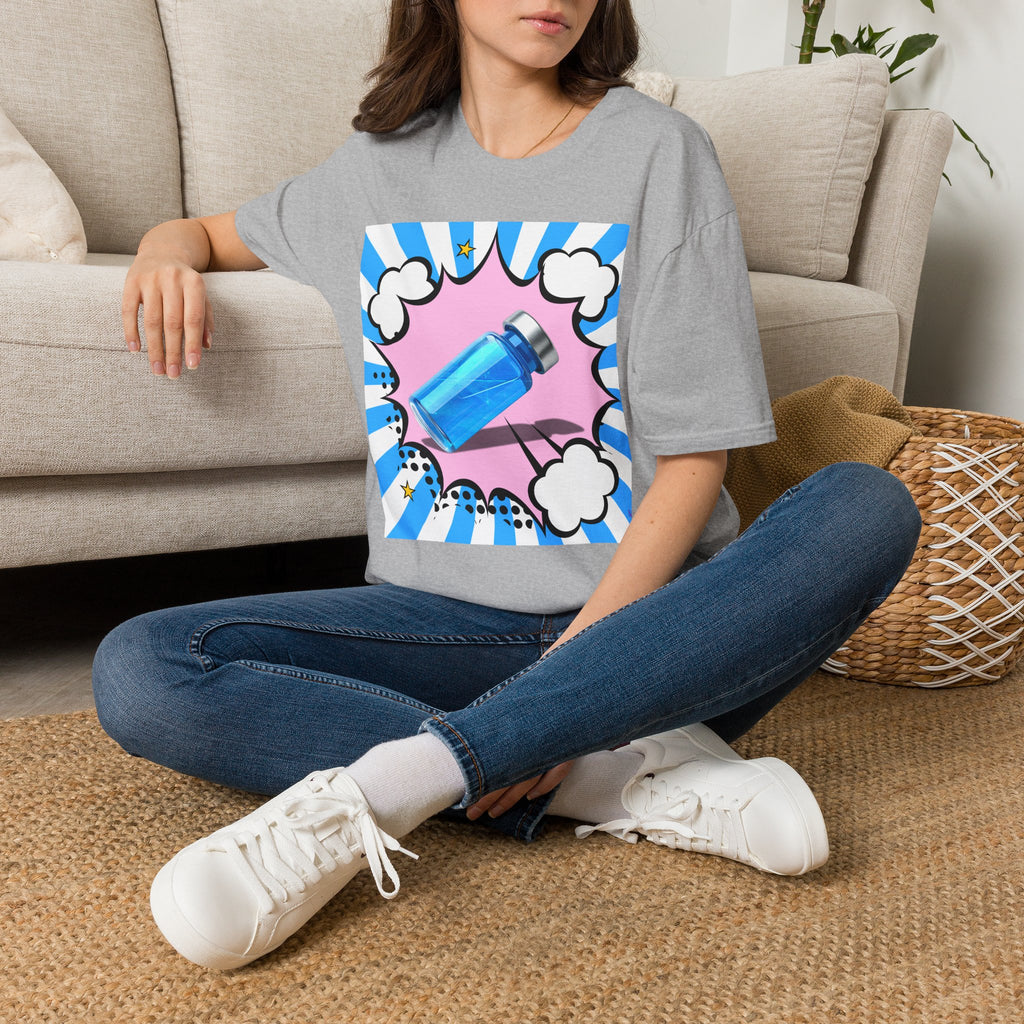 Blue Vial Pop Art T-Shirt — Retro Comic