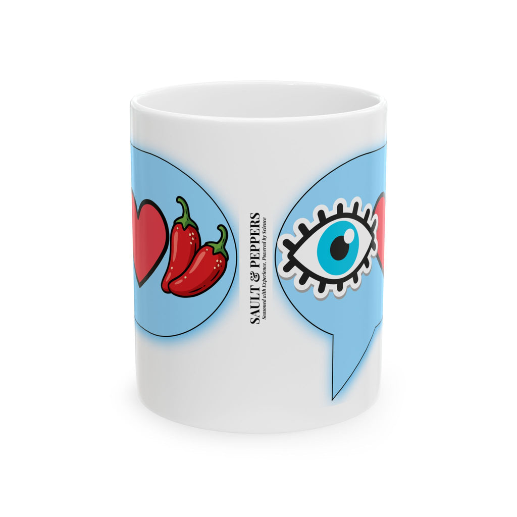 Blue Eye Love Peppers Mug (11oz)