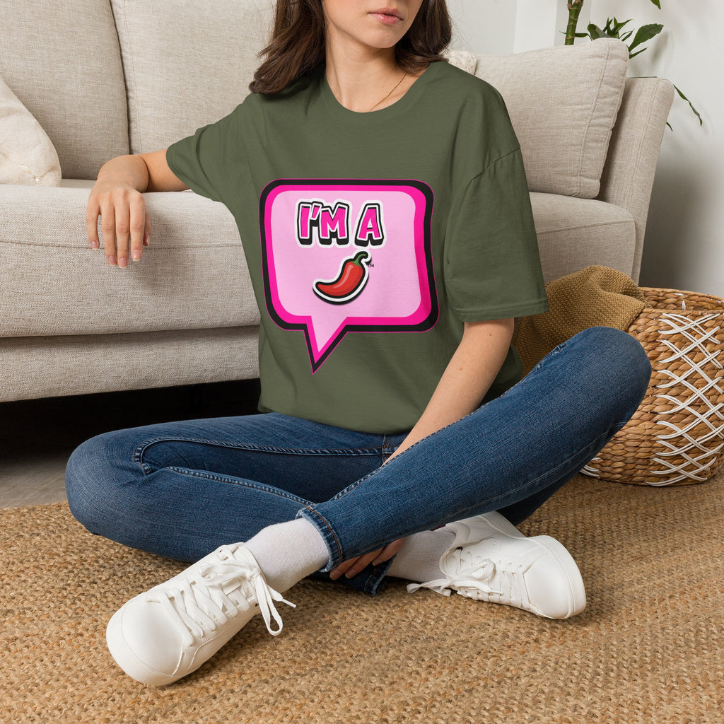 Pink "I’m A Pepper"  Bubble Chat T-Shirt