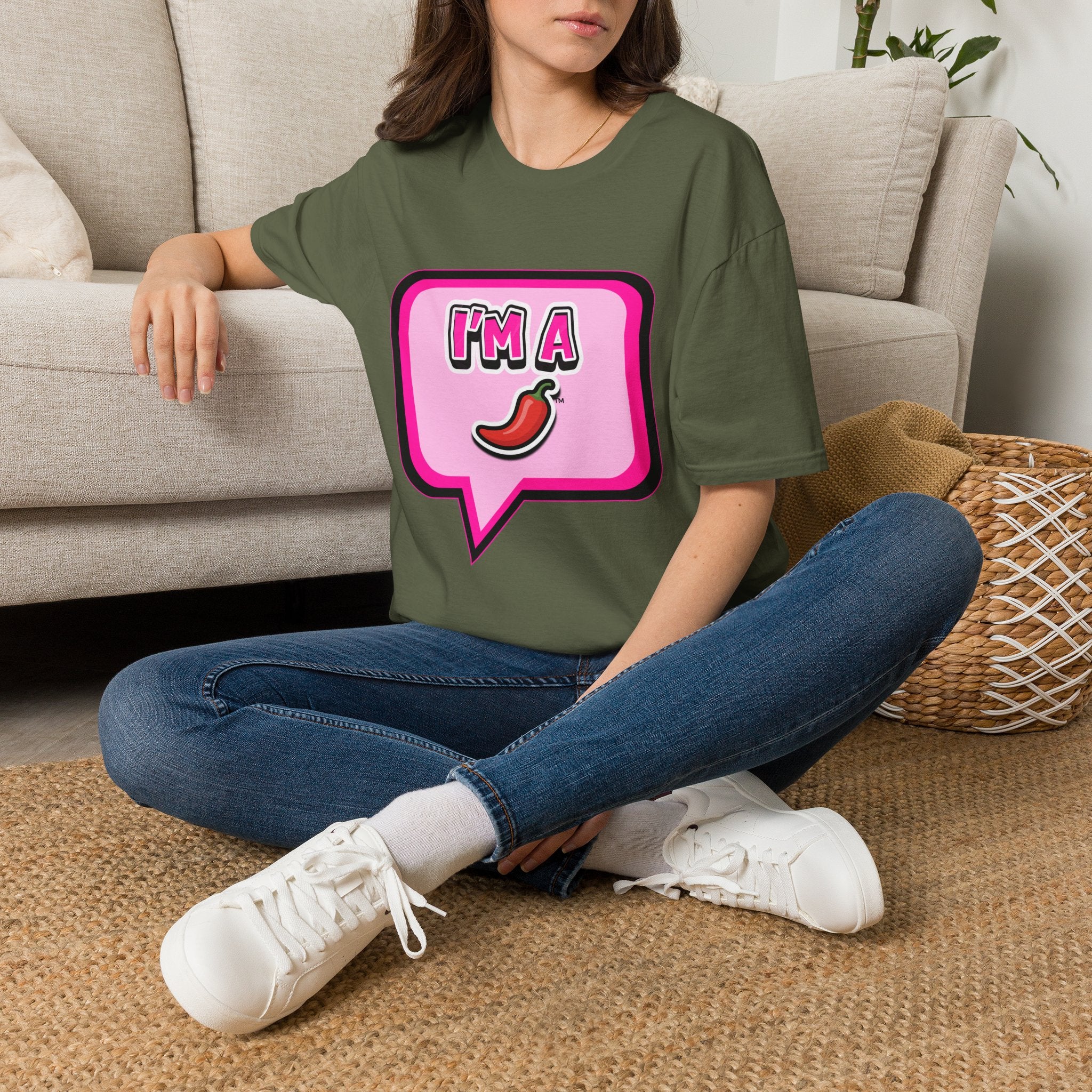 Pink "I’m A Pepper"  Bubble Chat T-Shirt