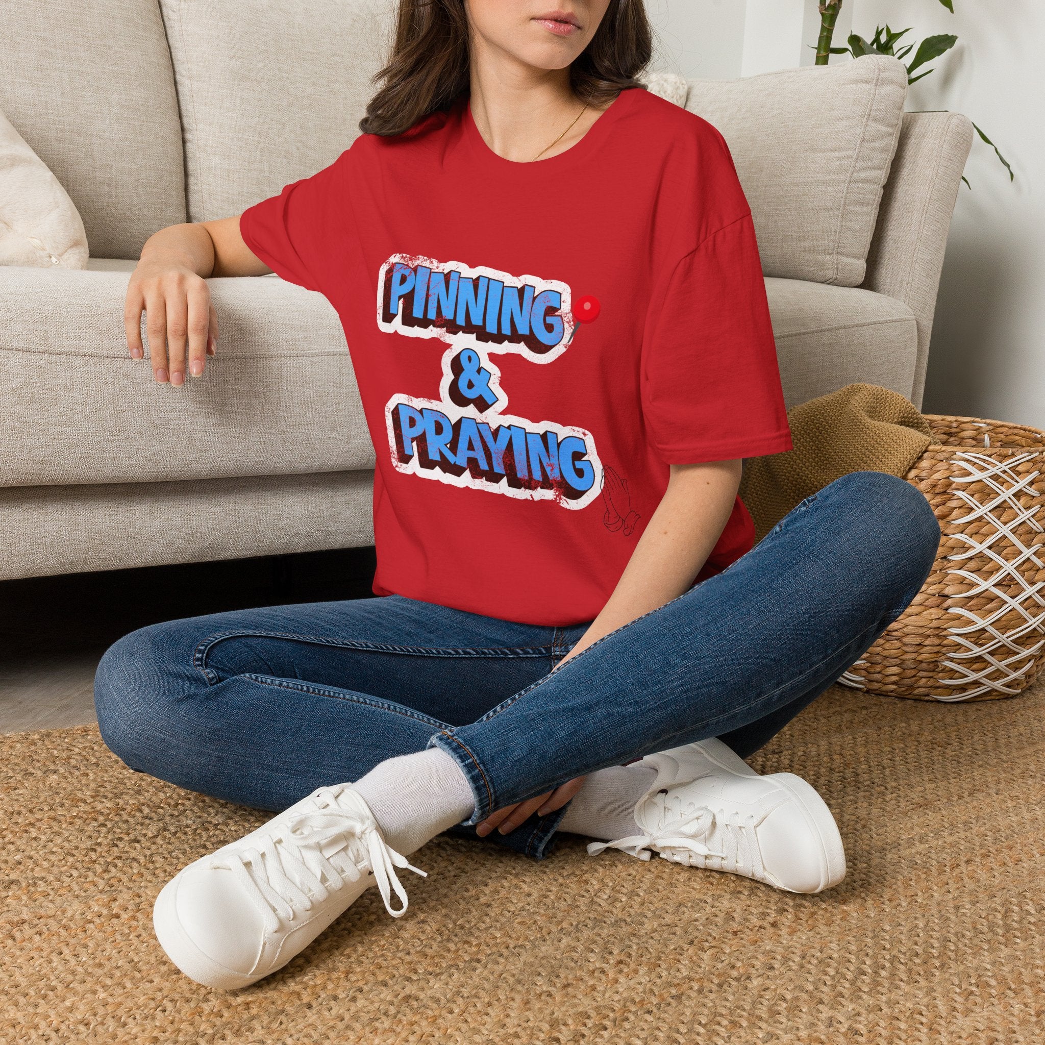 Pinning & Praying T-shirt Blue/Yellow