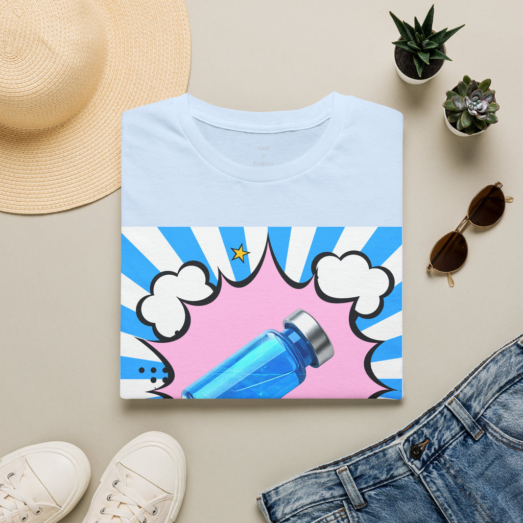 Blue Vial Pop Art T-Shirt — Retro Comic