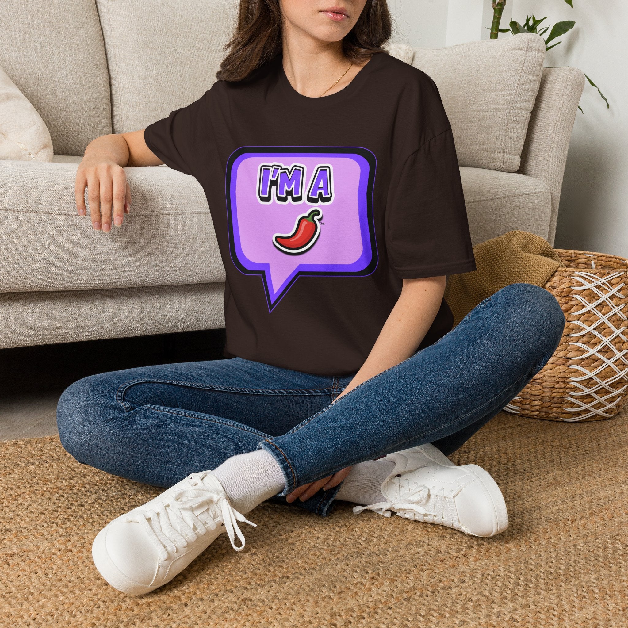 Purple "I’m A Pepper" Bubble Chat T-Shirt