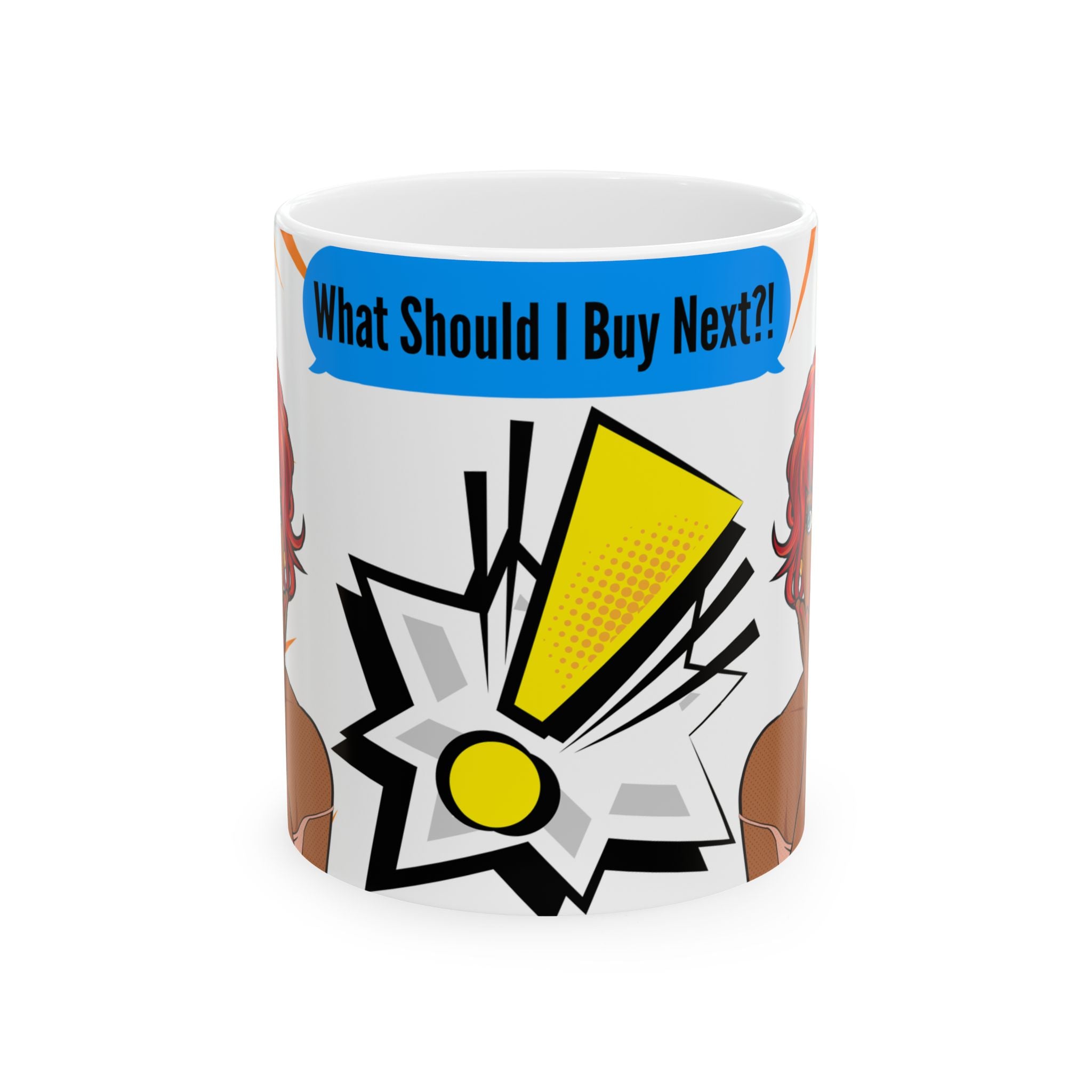 "What Should I Buy Next?!" Black Girl Pop Art Mug
