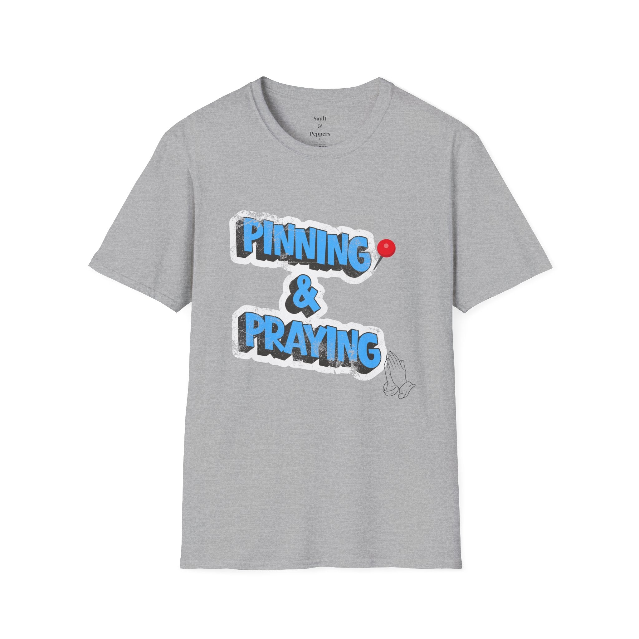 Pinning & Praying T-shirt Blue/Yellow