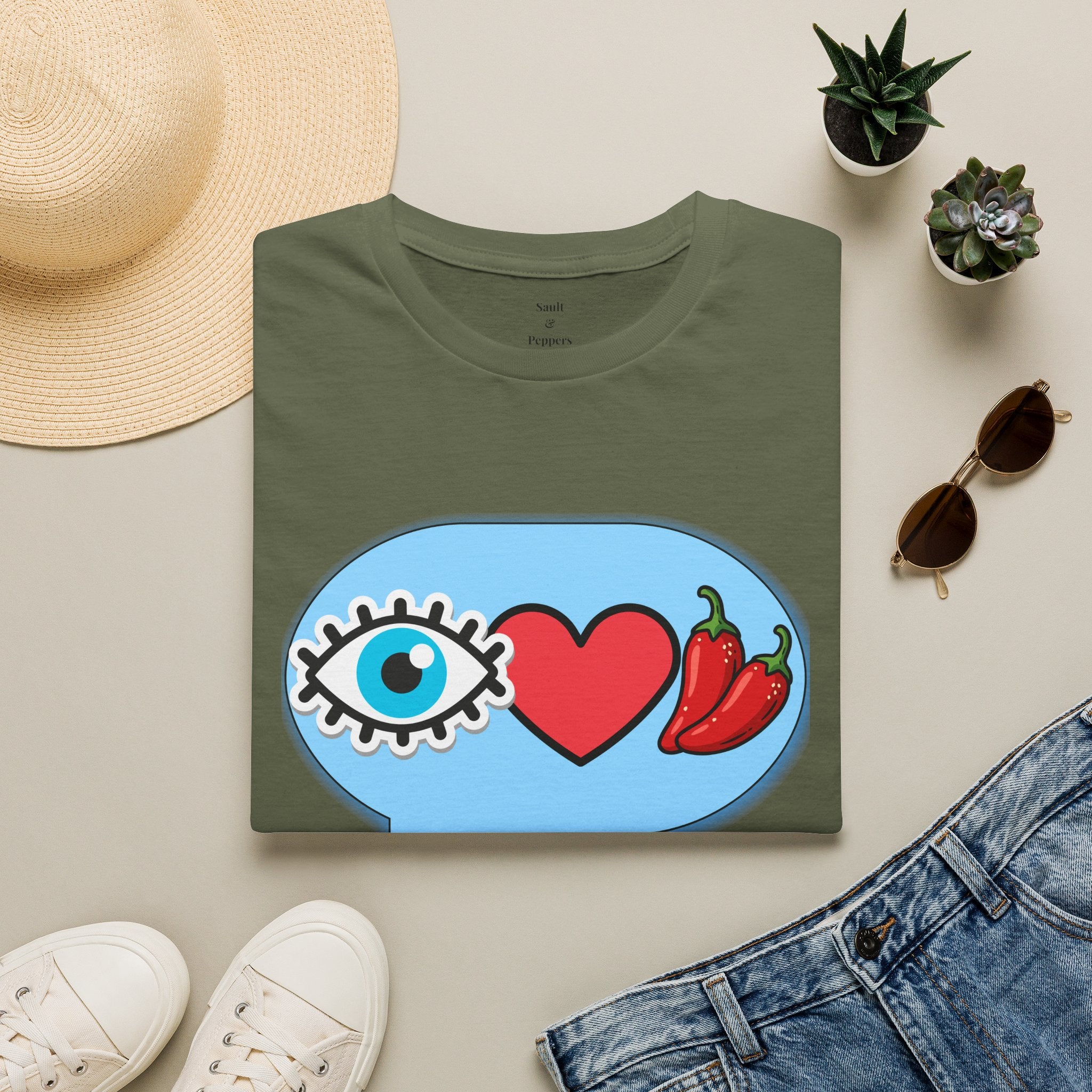 Blue Eye Love Peppers T-Shirt