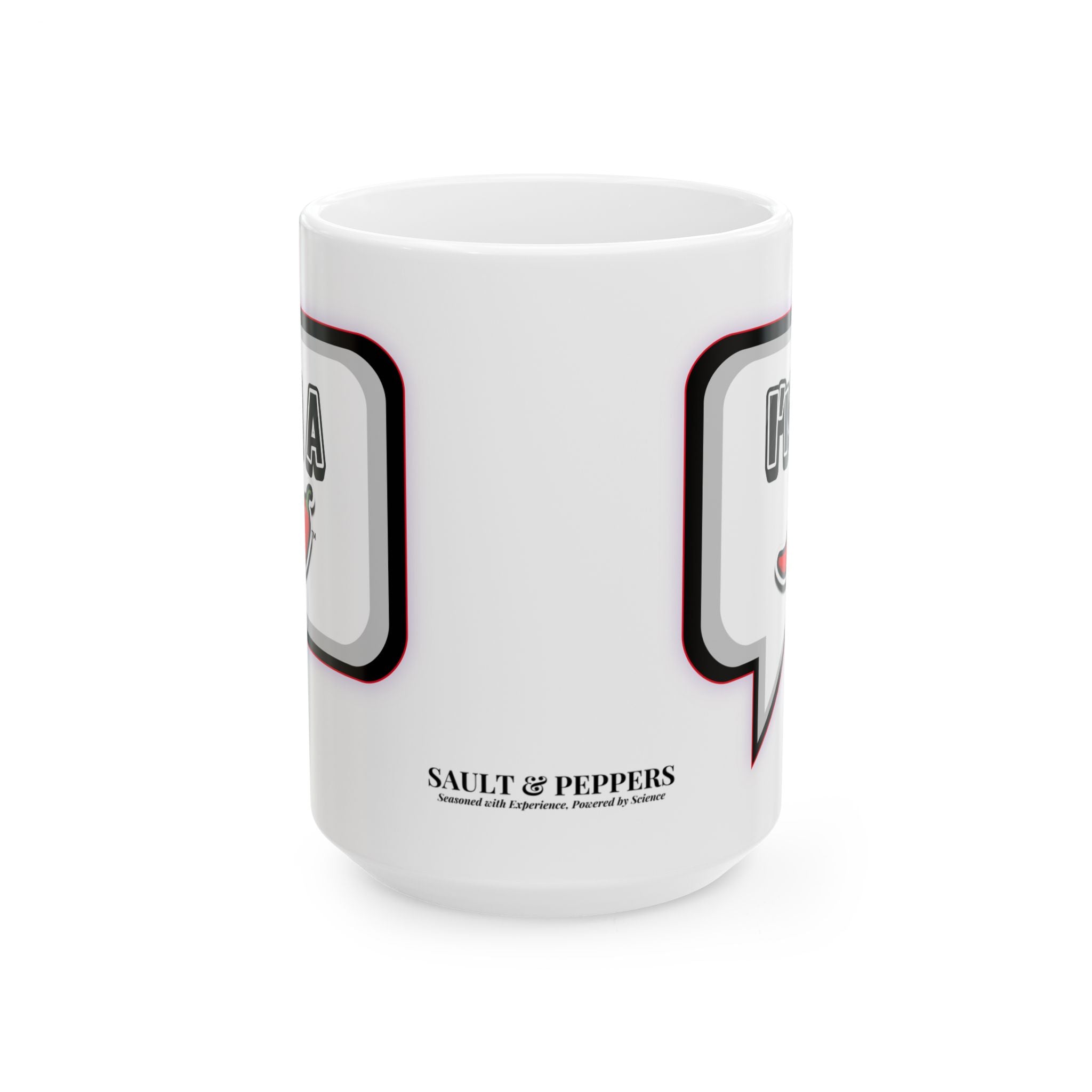Black "I'm A Pepper" Retro Speech Bubble Ceramic Mug (11oz)
