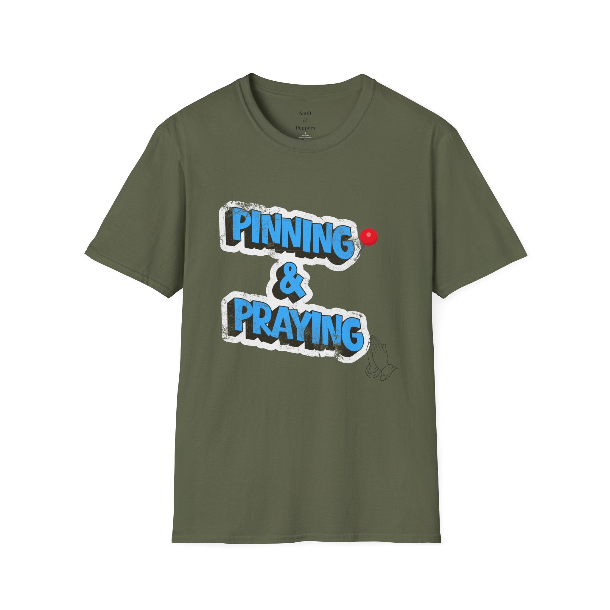 Pinning & Praying T-shirt Blue/Yellow