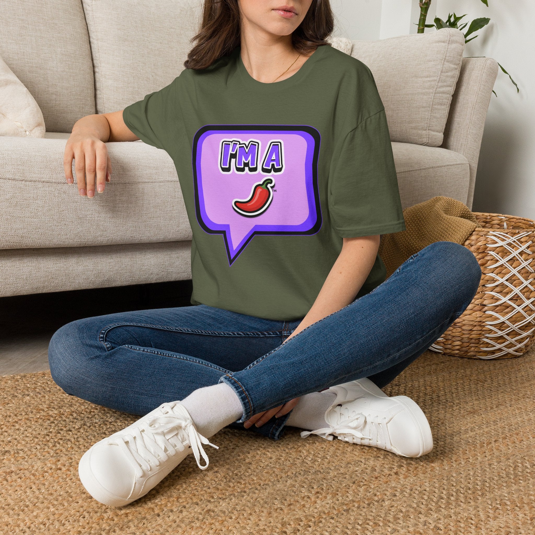 Purple "I’m A Pepper" Bubble Chat T-Shirt