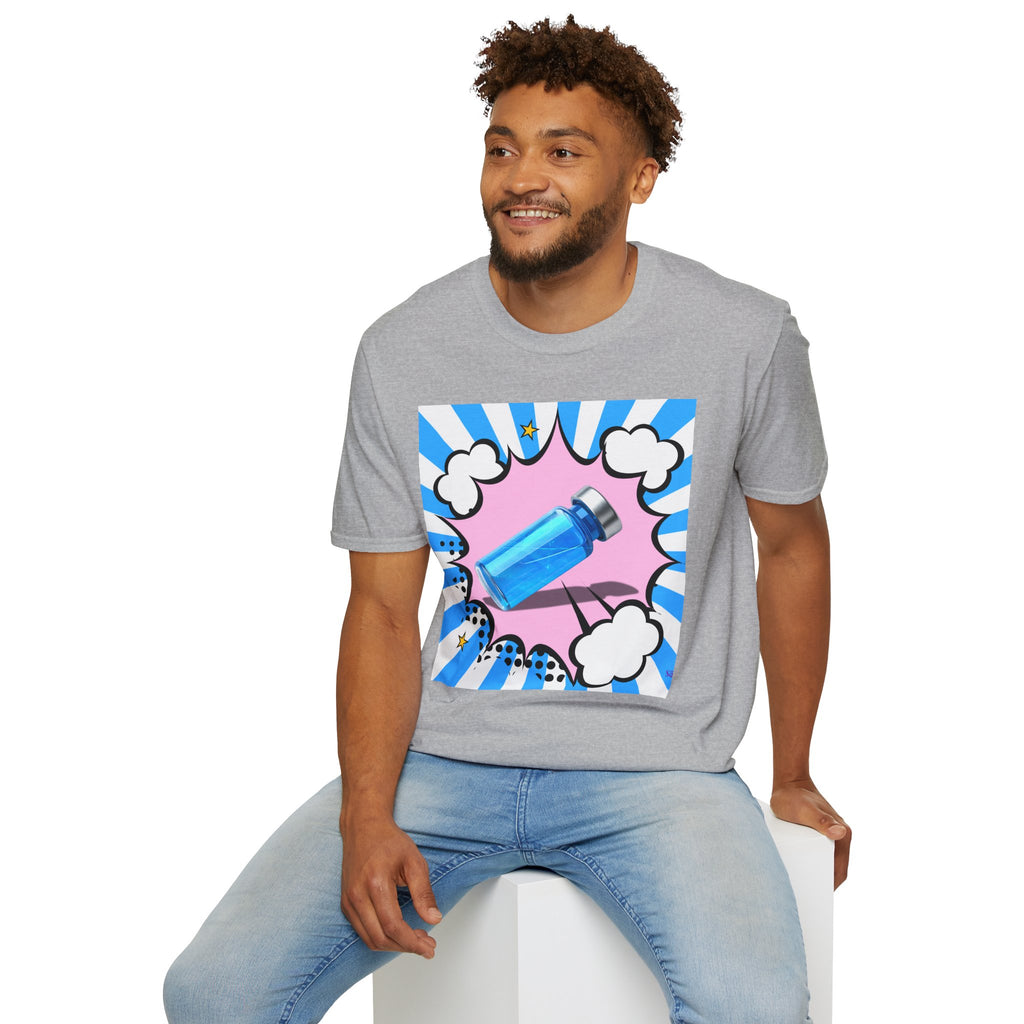 Blue Vial Pop Art T-Shirt — Retro Comic