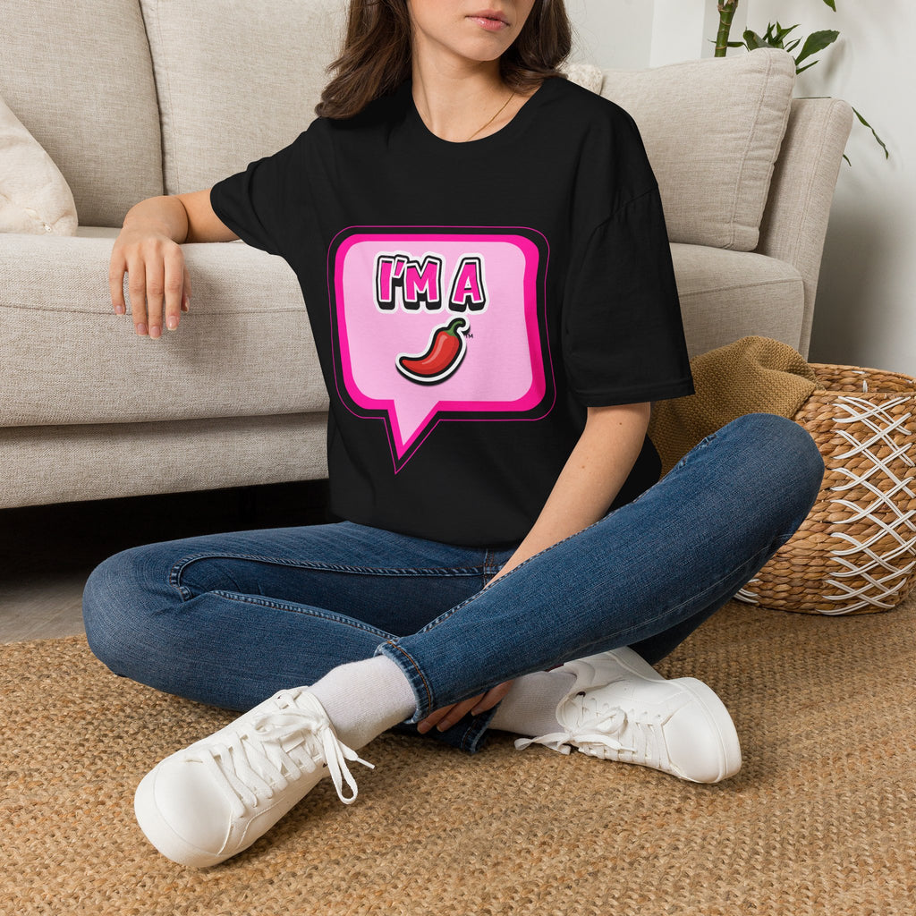 Pink "I’m A Pepper"  Bubble Chat T-Shirt