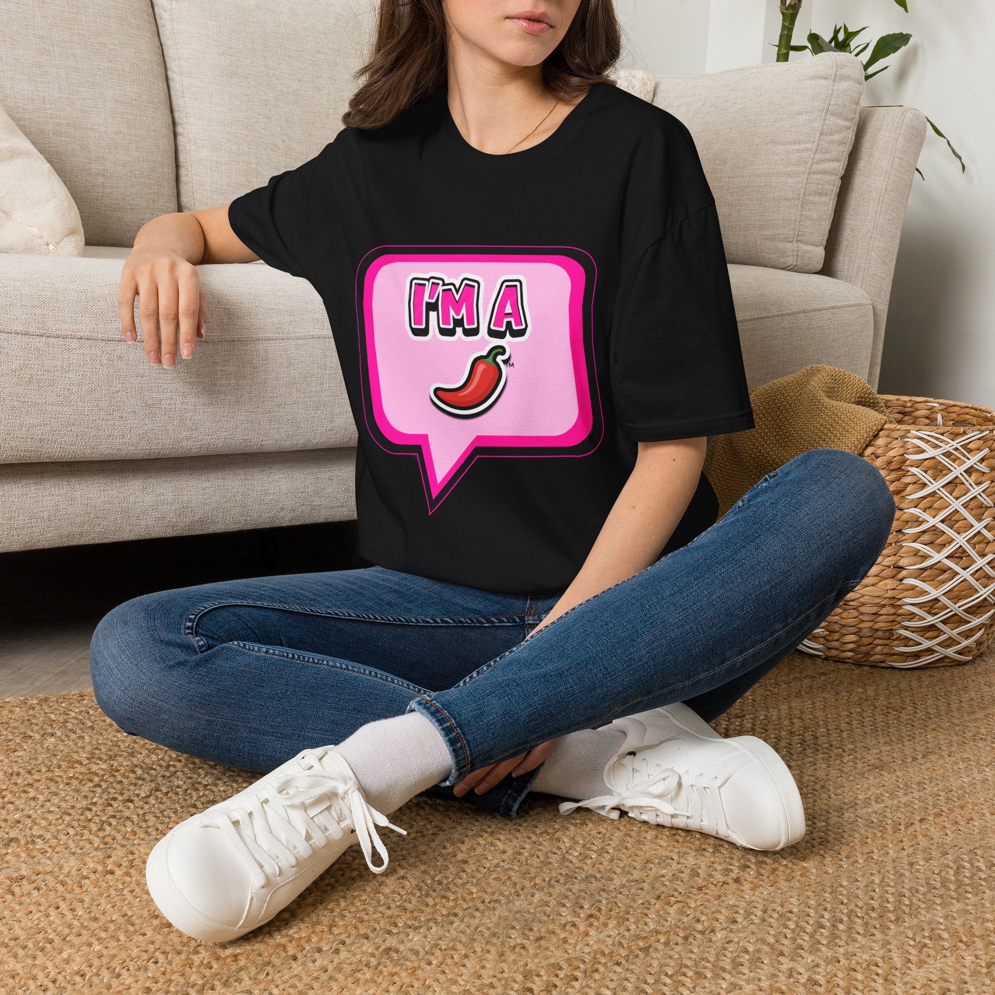 Pink "I’m A Pepper"  Bubble Chat T-Shirt