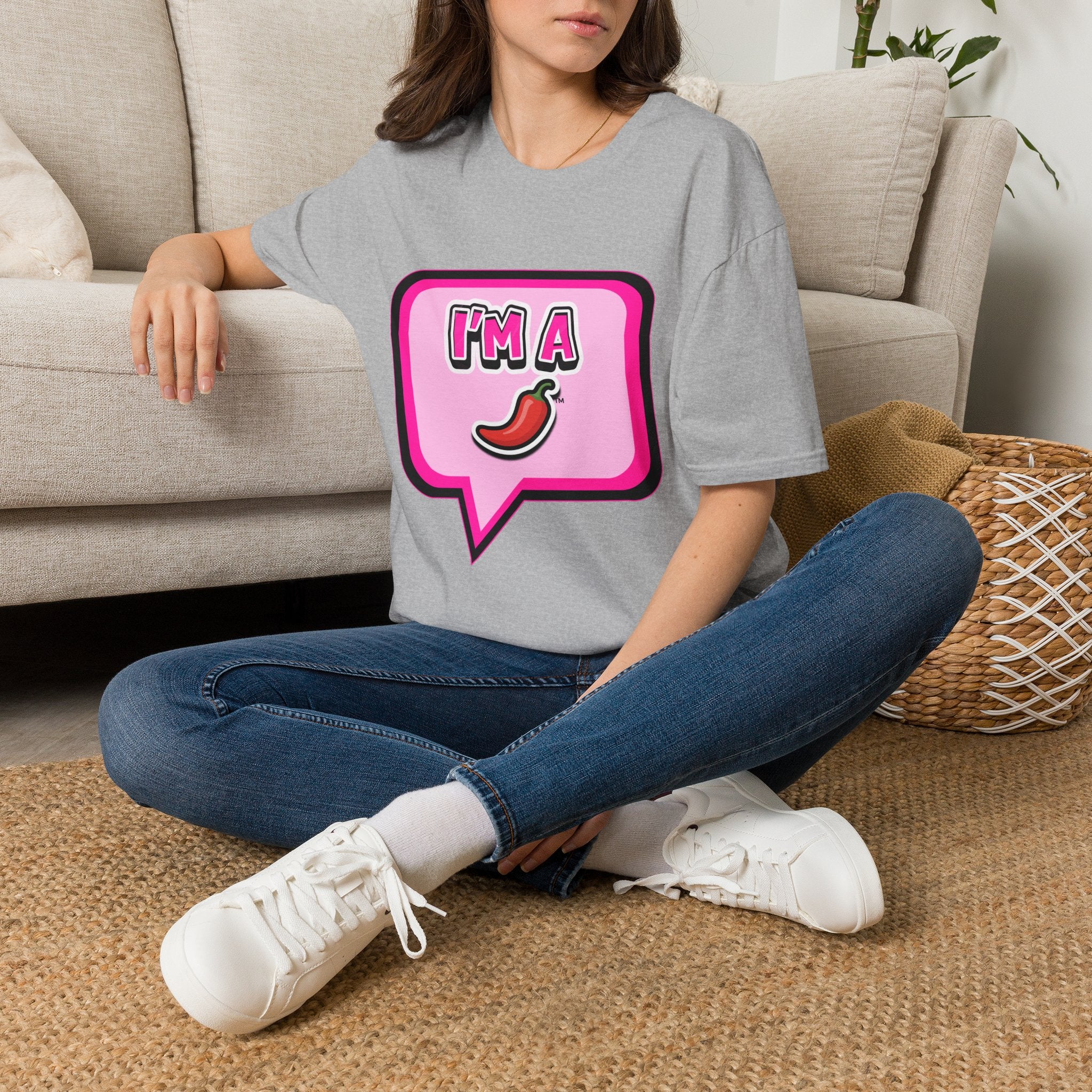 Pink "I’m A Pepper"  Bubble Chat T-Shirt