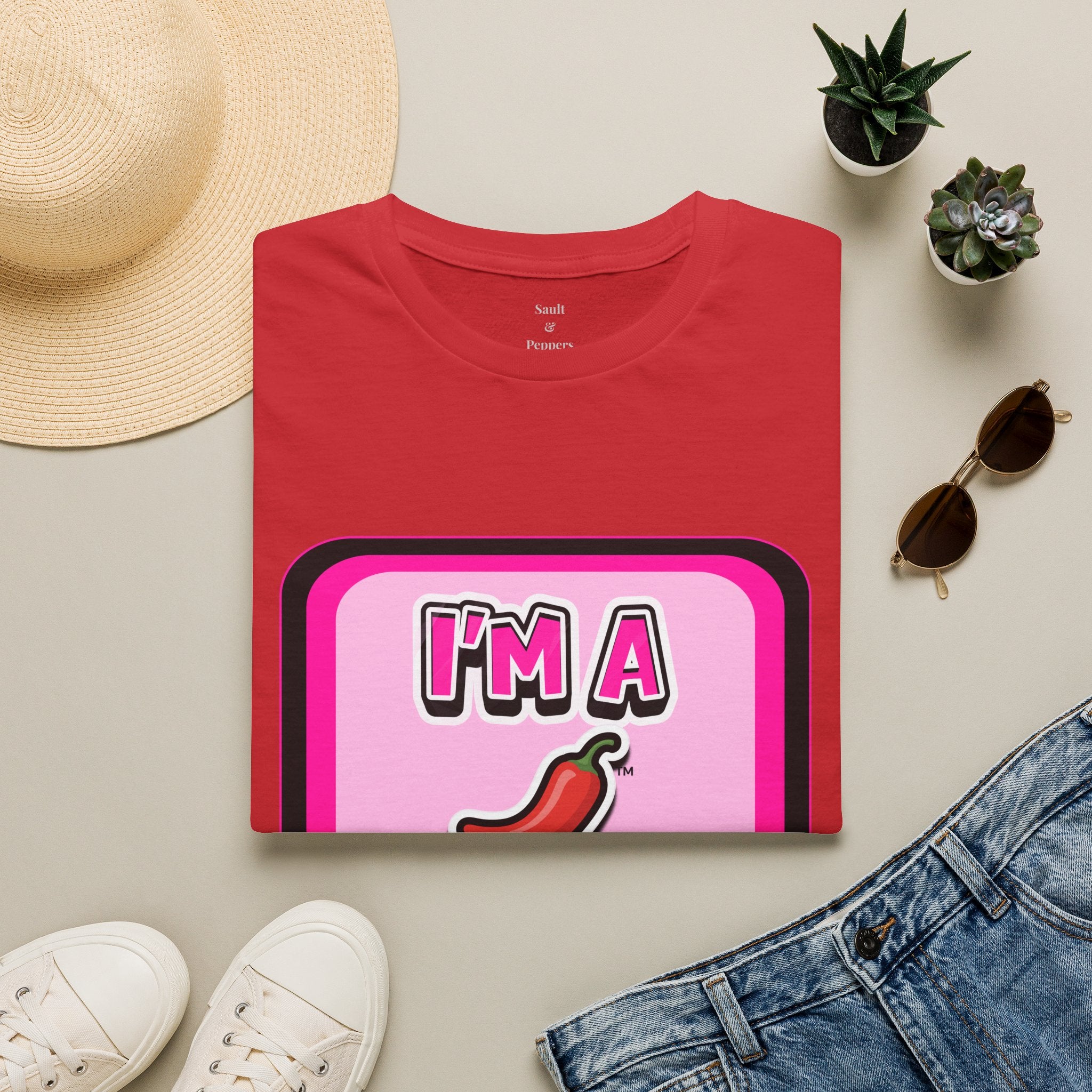 Pink "I’m A Pepper"  Bubble Chat T-Shirt