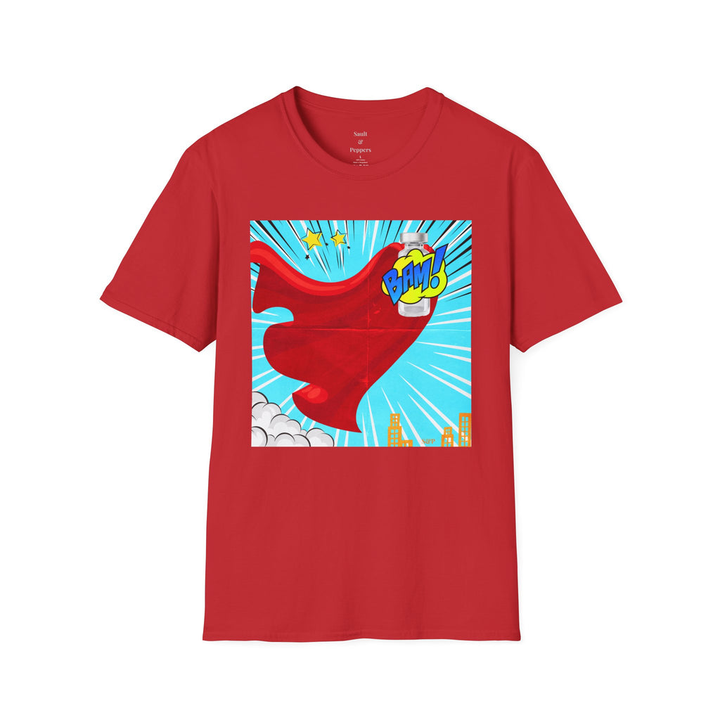 Superhero Peptide T-Shirt — "BAM!" Pop Art Design