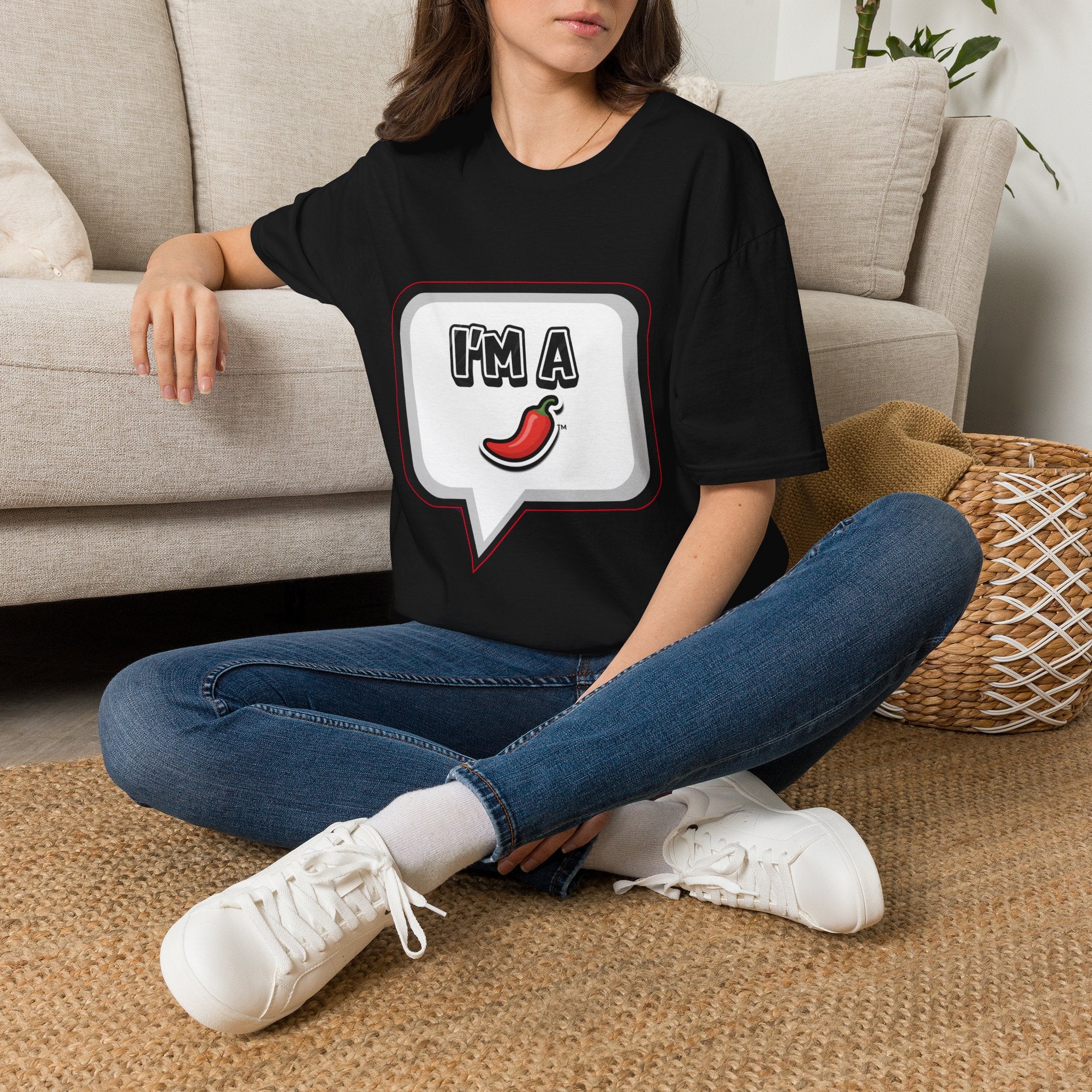 Black Chat Bubble "I'm A Pepper" T-Shirt