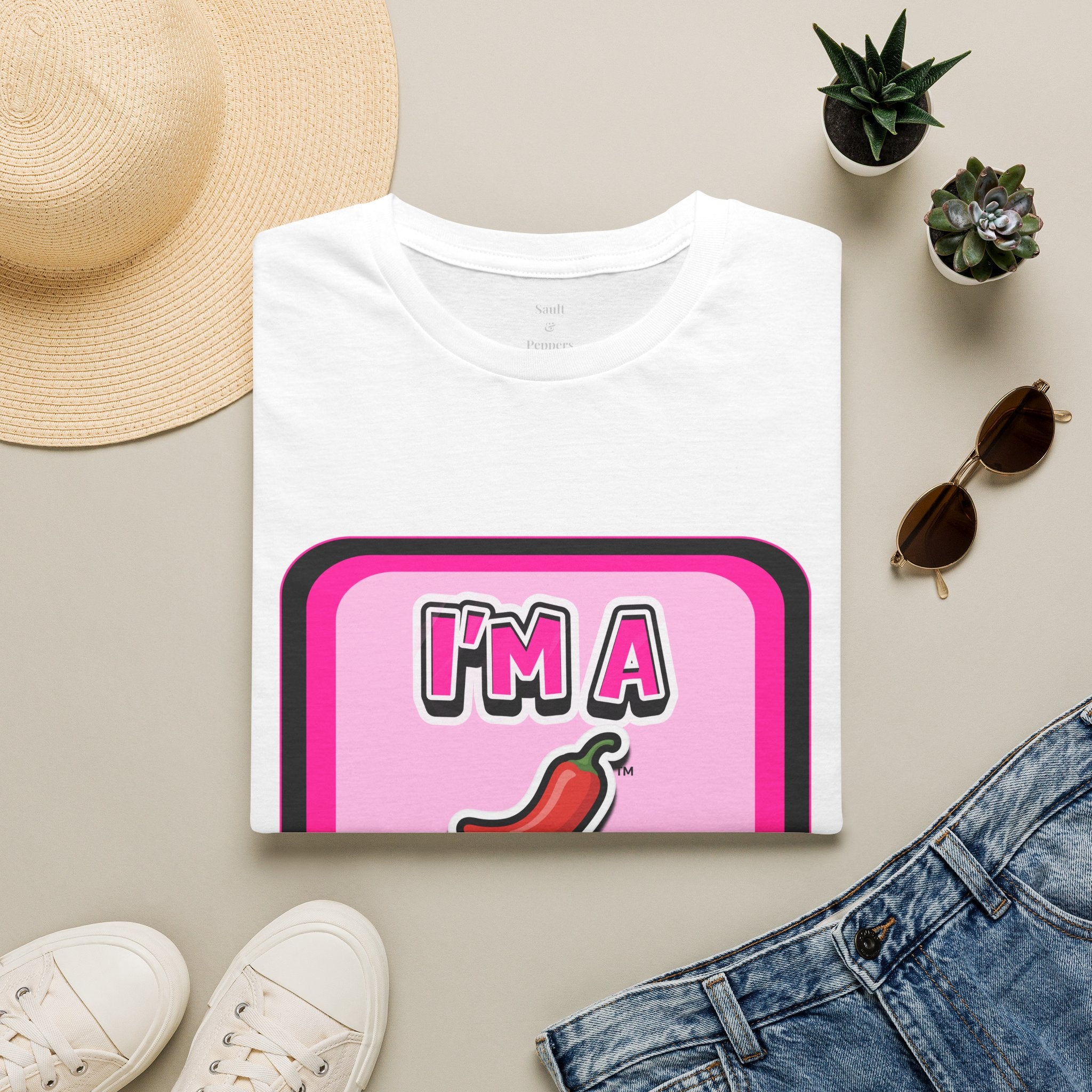 Pink "I’m A Pepper"  Bubble Chat T-Shirt