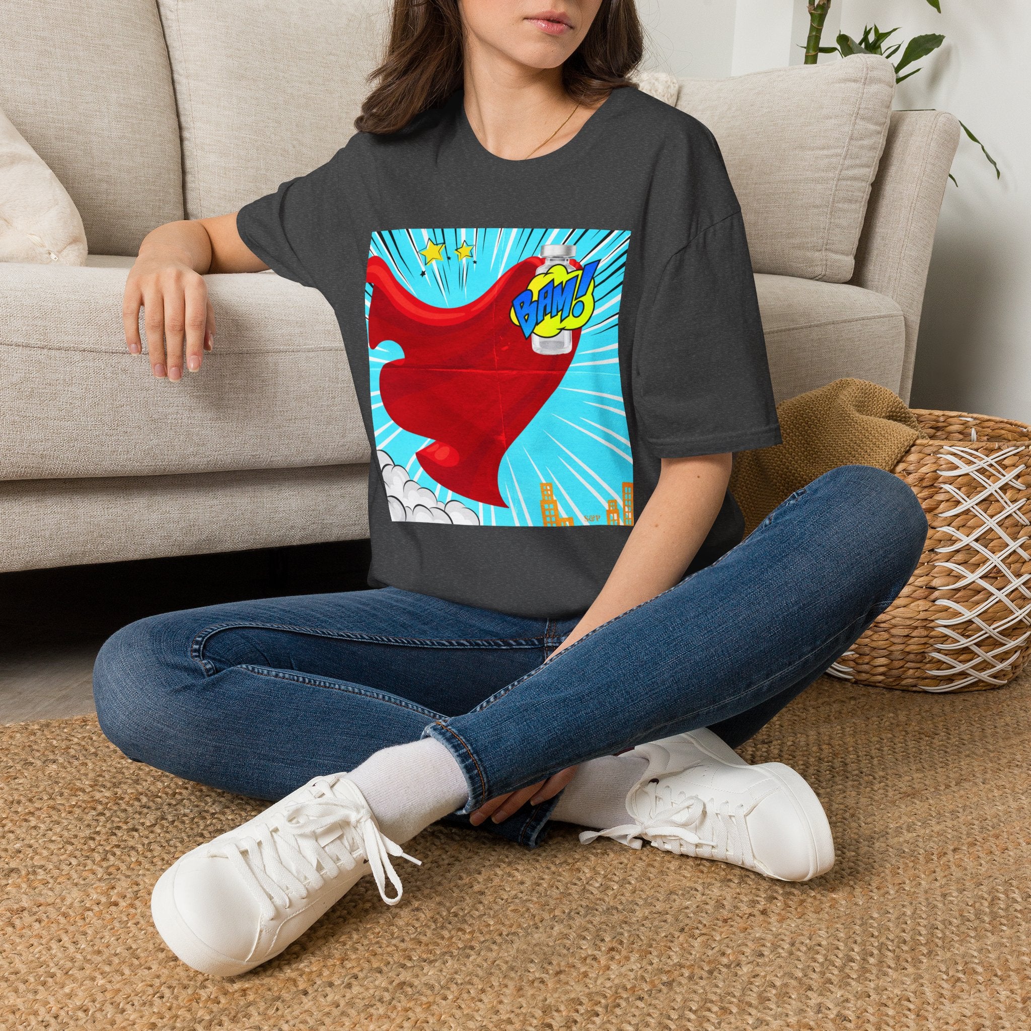 Superhero Peptide T-Shirt — "BAM!" Pop Art Design