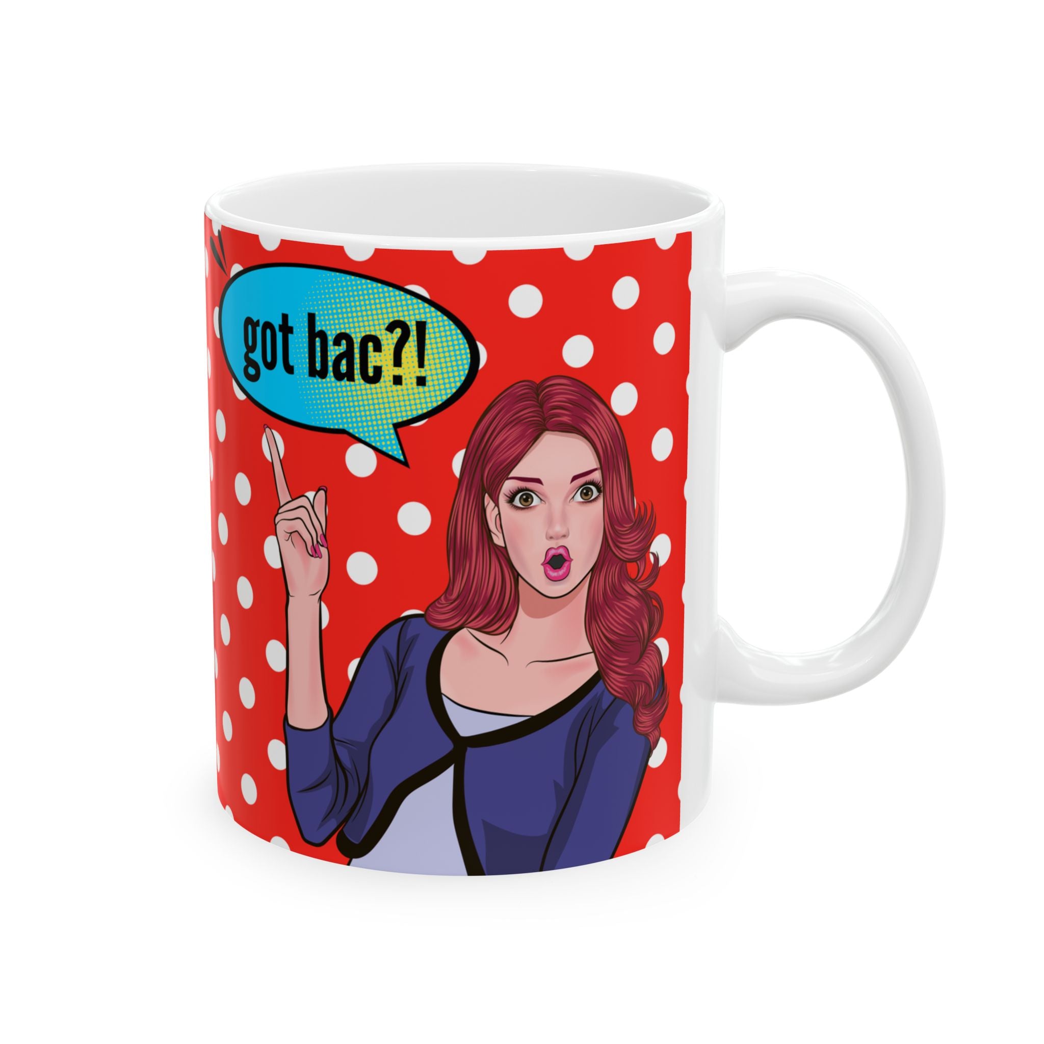 "got bac?" Pop Art Polka Dot Mug (11oz, 15oz)