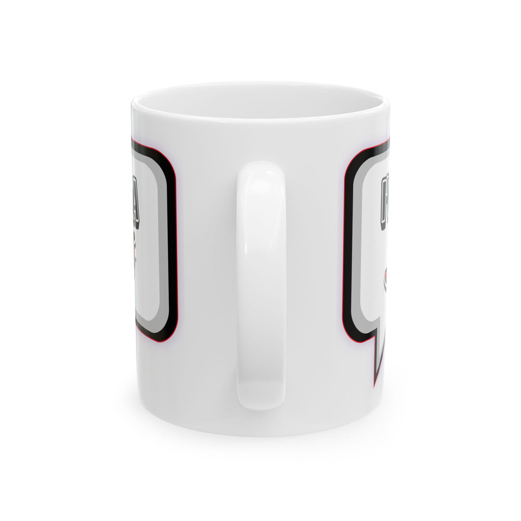 Black "I'm A Pepper" Retro Speech Bubble Ceramic Mug (11oz)