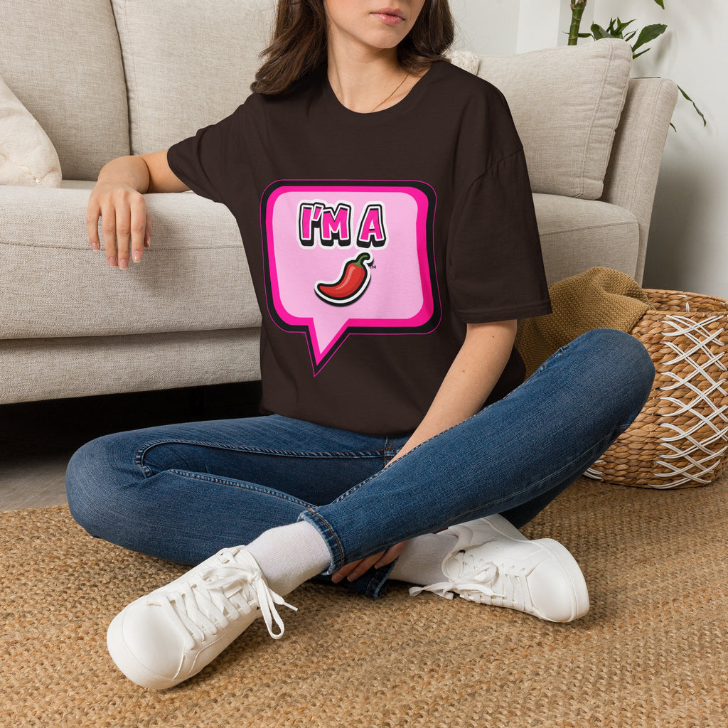 Pink "I’m A Pepper"  Bubble Chat T-Shirt