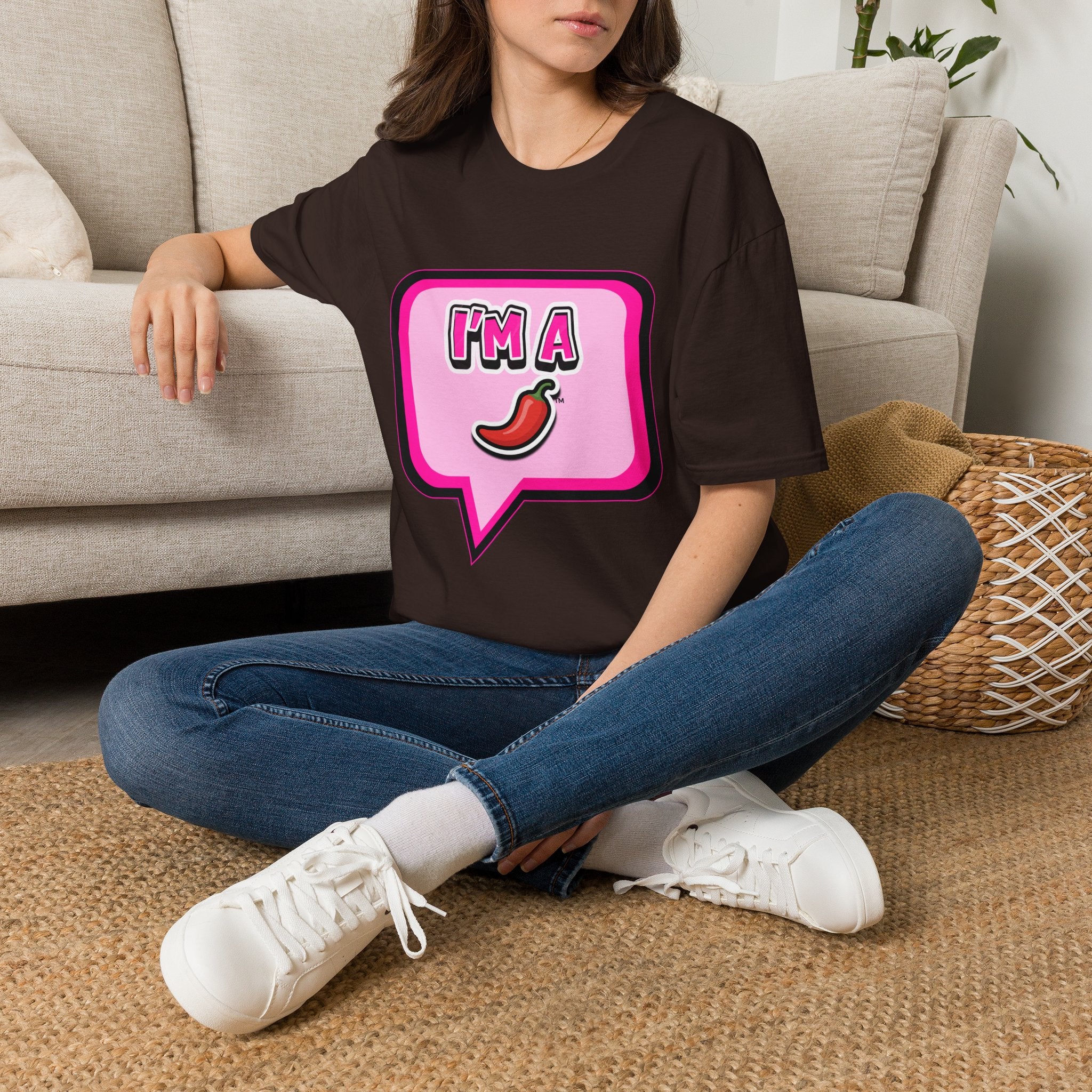 Pink "I’m A Pepper"  Bubble Chat T-Shirt