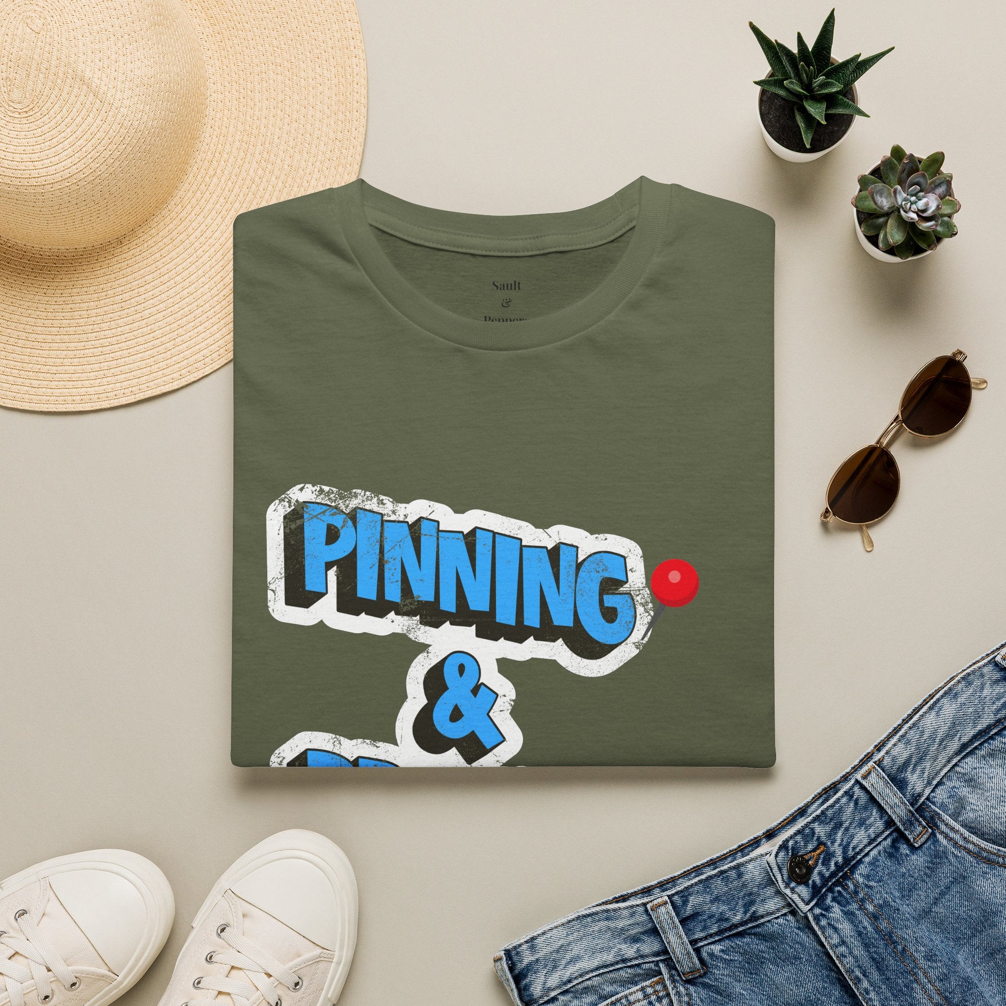 Pinning & Praying T-shirt Blue/Yellow