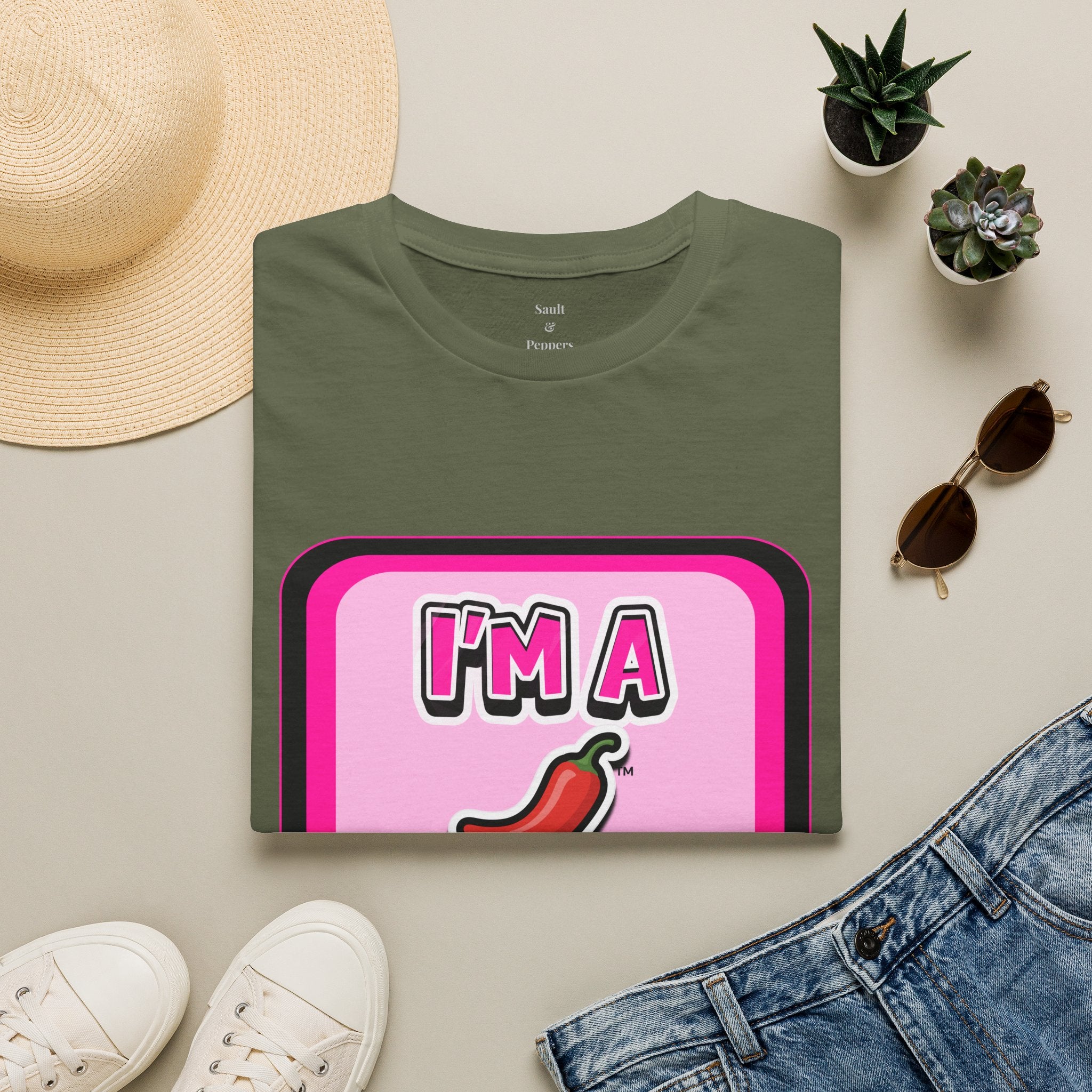Pink "I’m A Pepper"  Bubble Chat T-Shirt