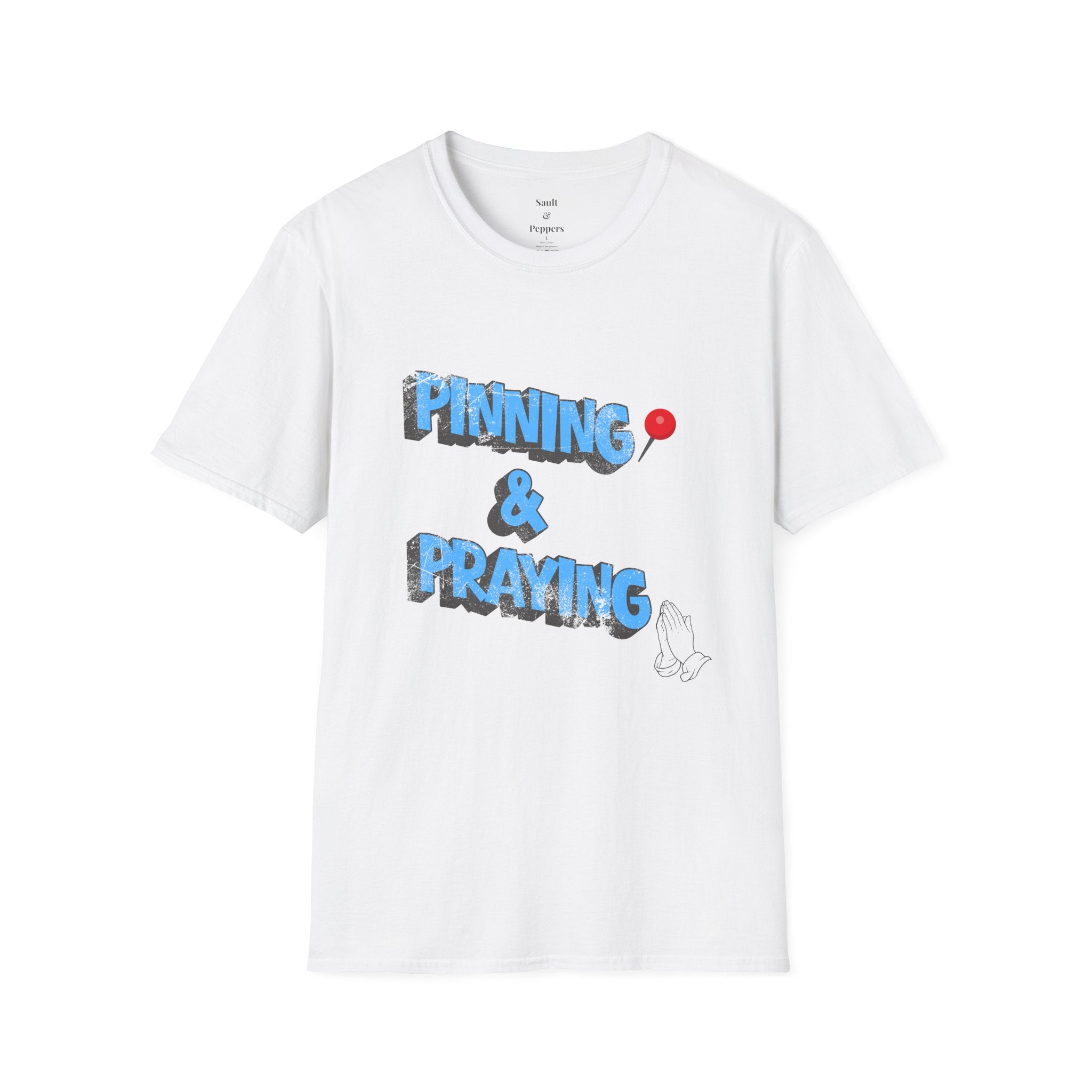 Pinning & Praying T-shirt Blue/Yellow