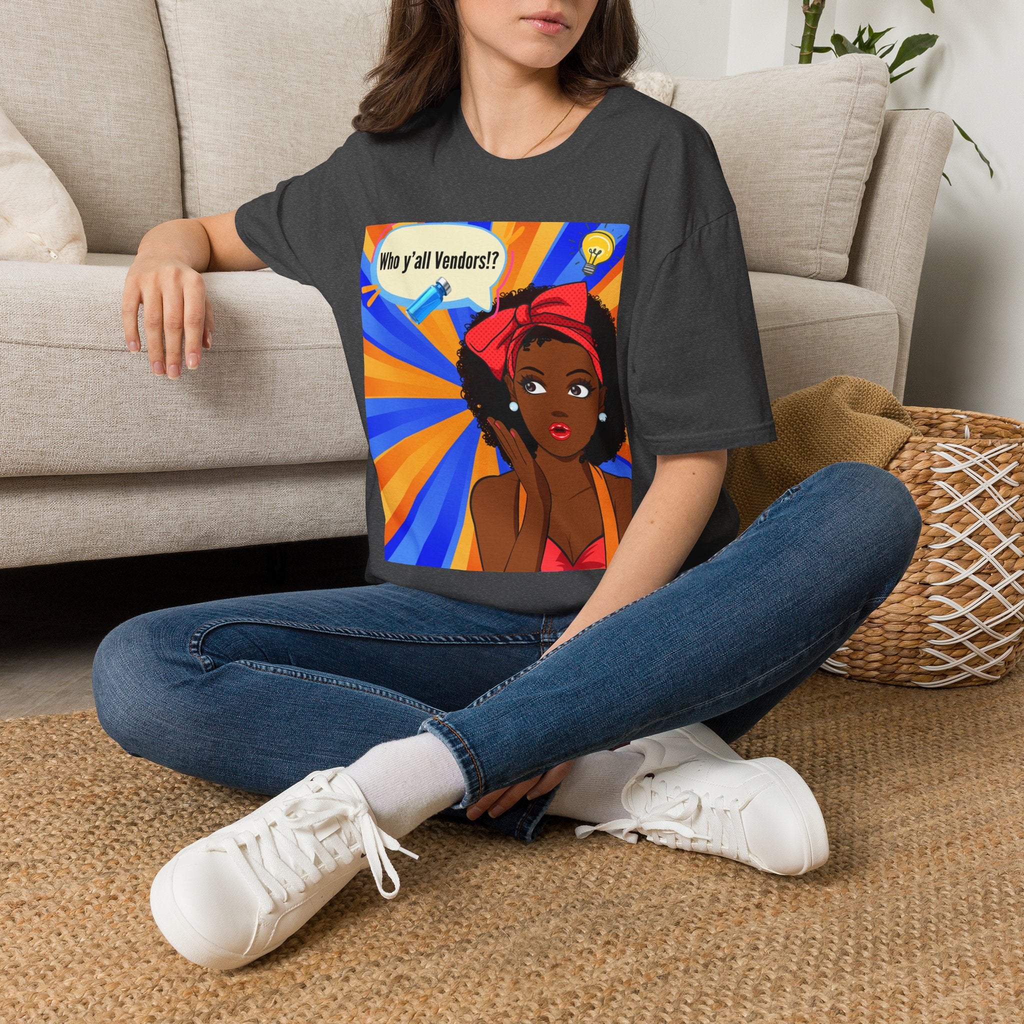 Who y'all Vendors!? Black girl Pop Art T-Shirt