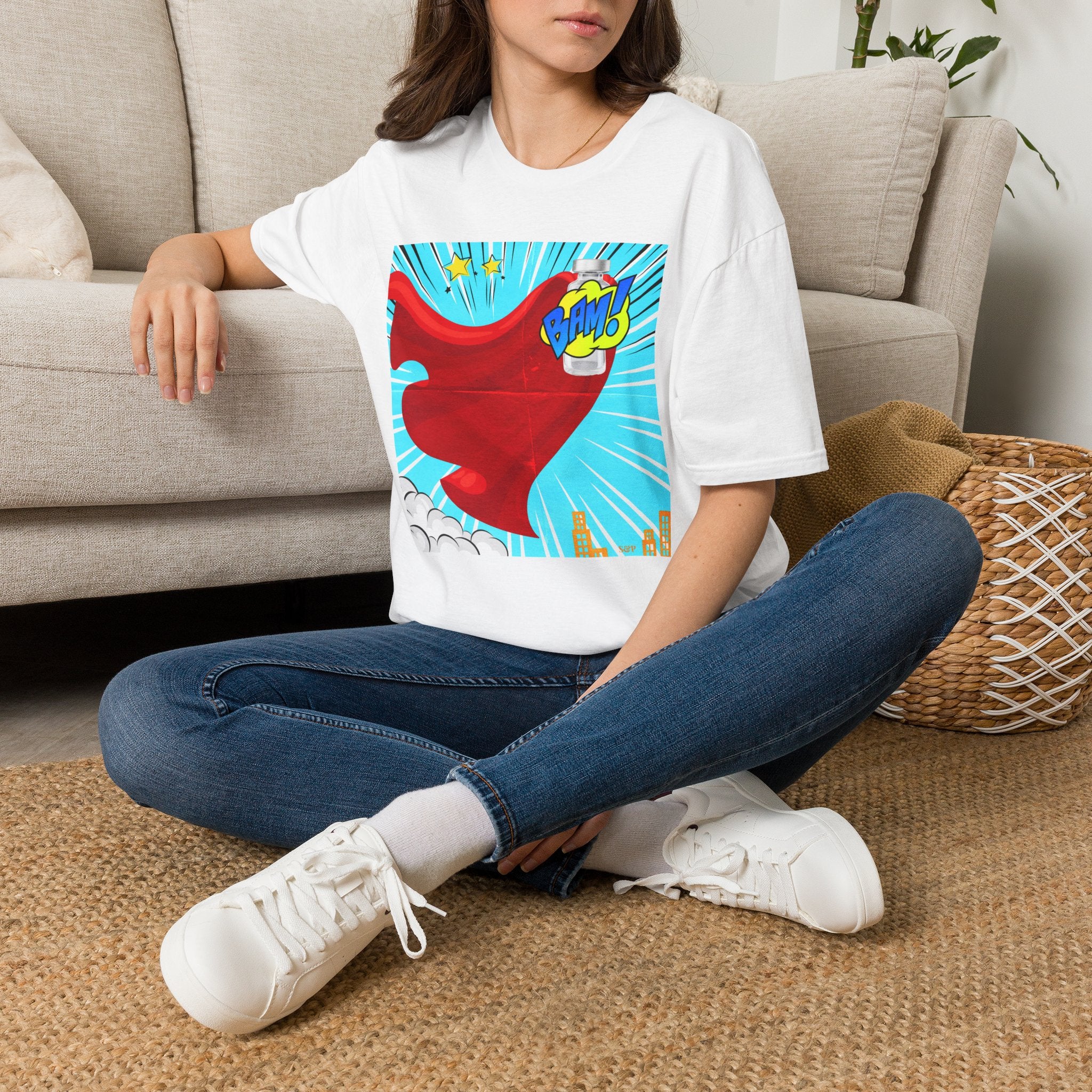 Superhero Peptide T-Shirt — "BAM!" Pop Art Design