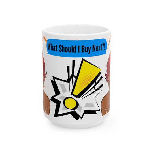 "What Should I Buy Next?!" Black Girl Pop Art Mug