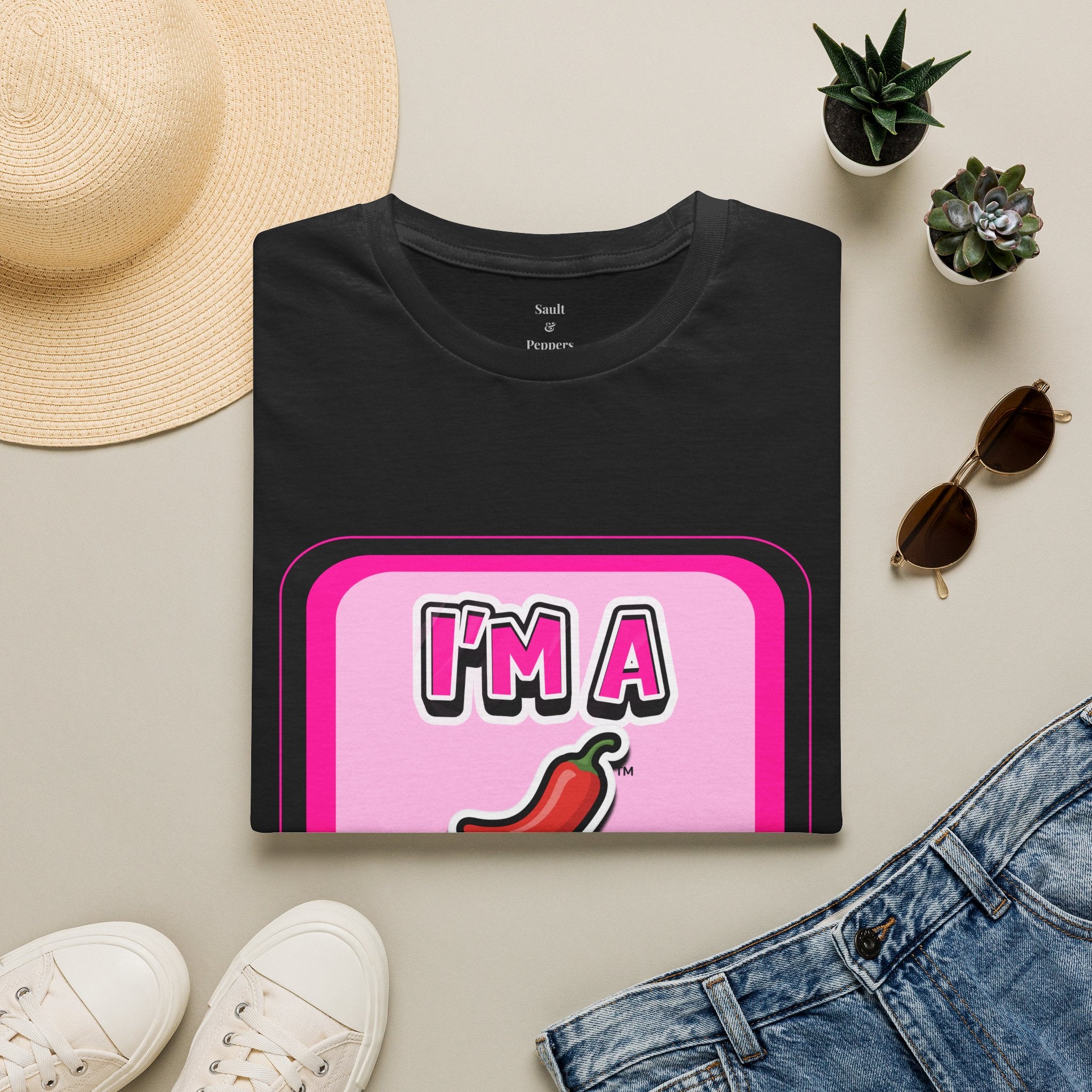 Pink "I’m A Pepper"  Bubble Chat T-Shirt