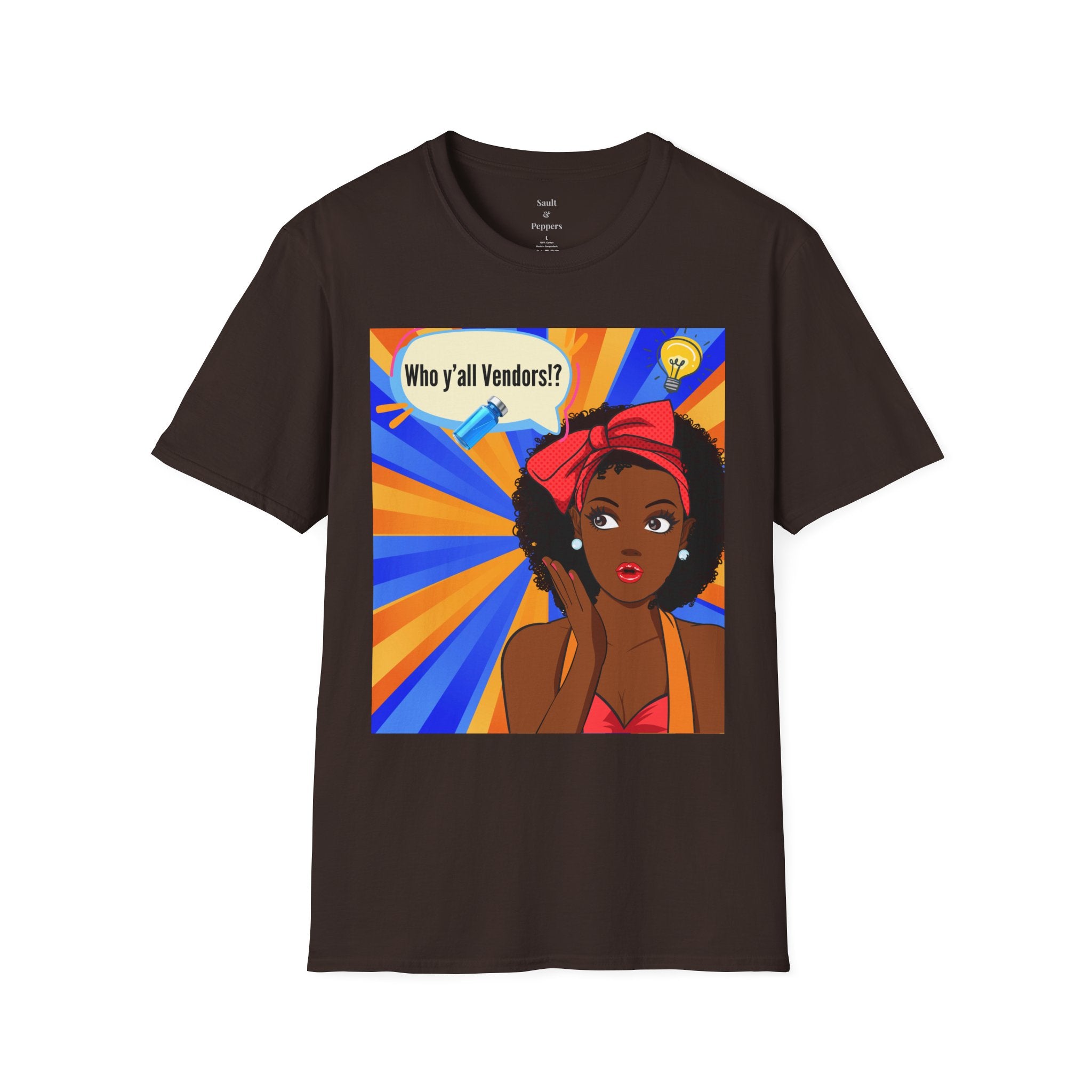 Who y'all Vendors!? Black girl Pop Art T-Shirt