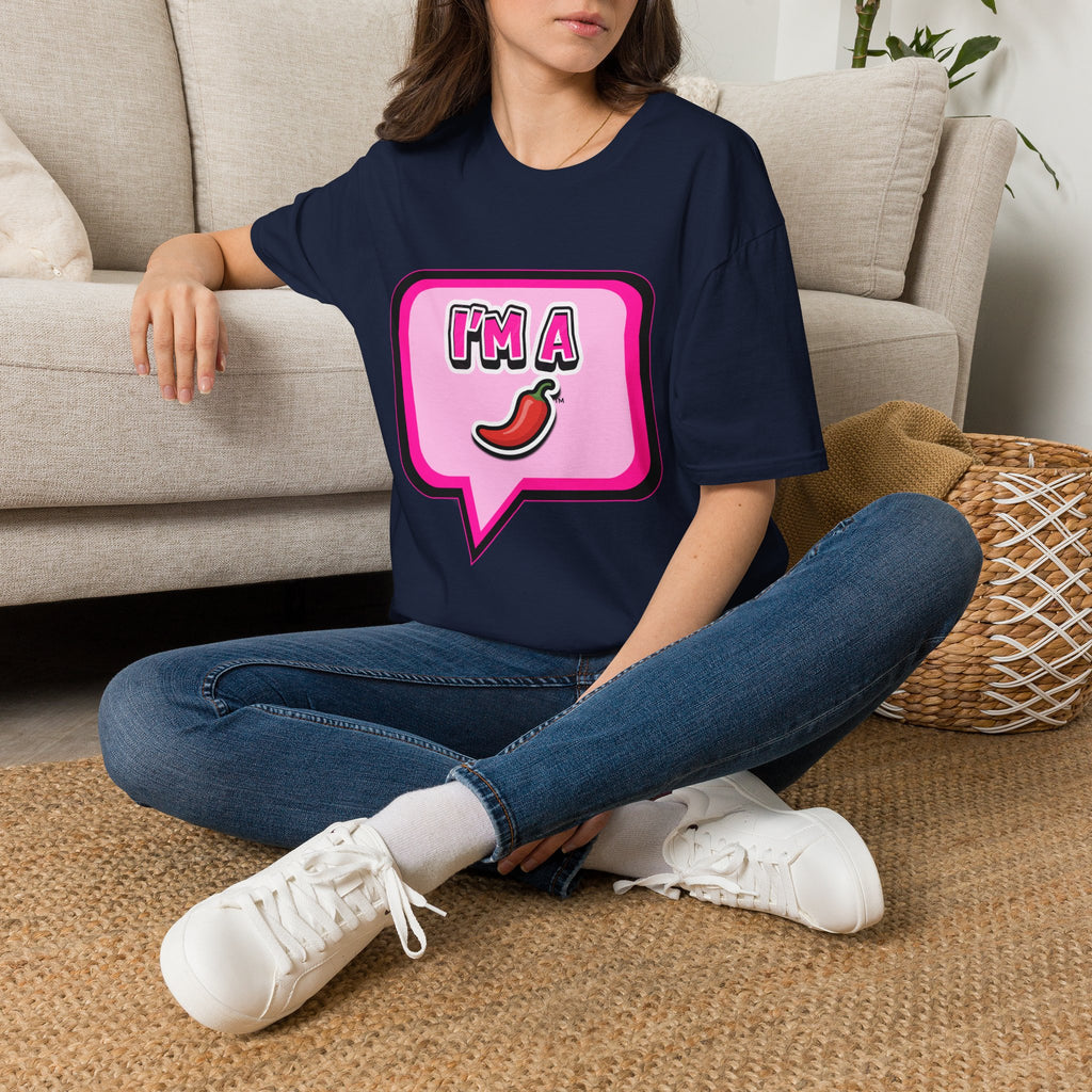 Pink "I’m A Pepper"  Bubble Chat T-Shirt
