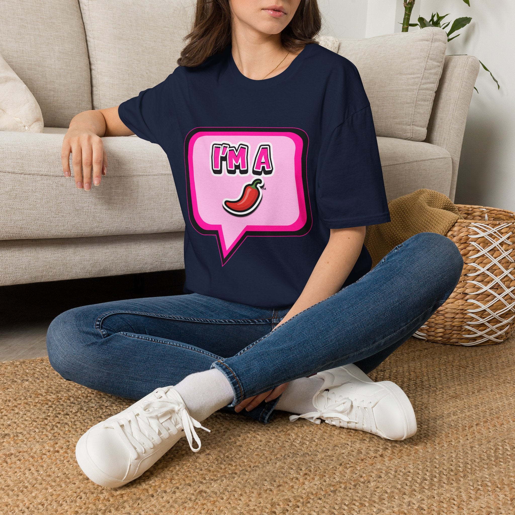 Pink "I’m A Pepper"  Bubble Chat T-Shirt